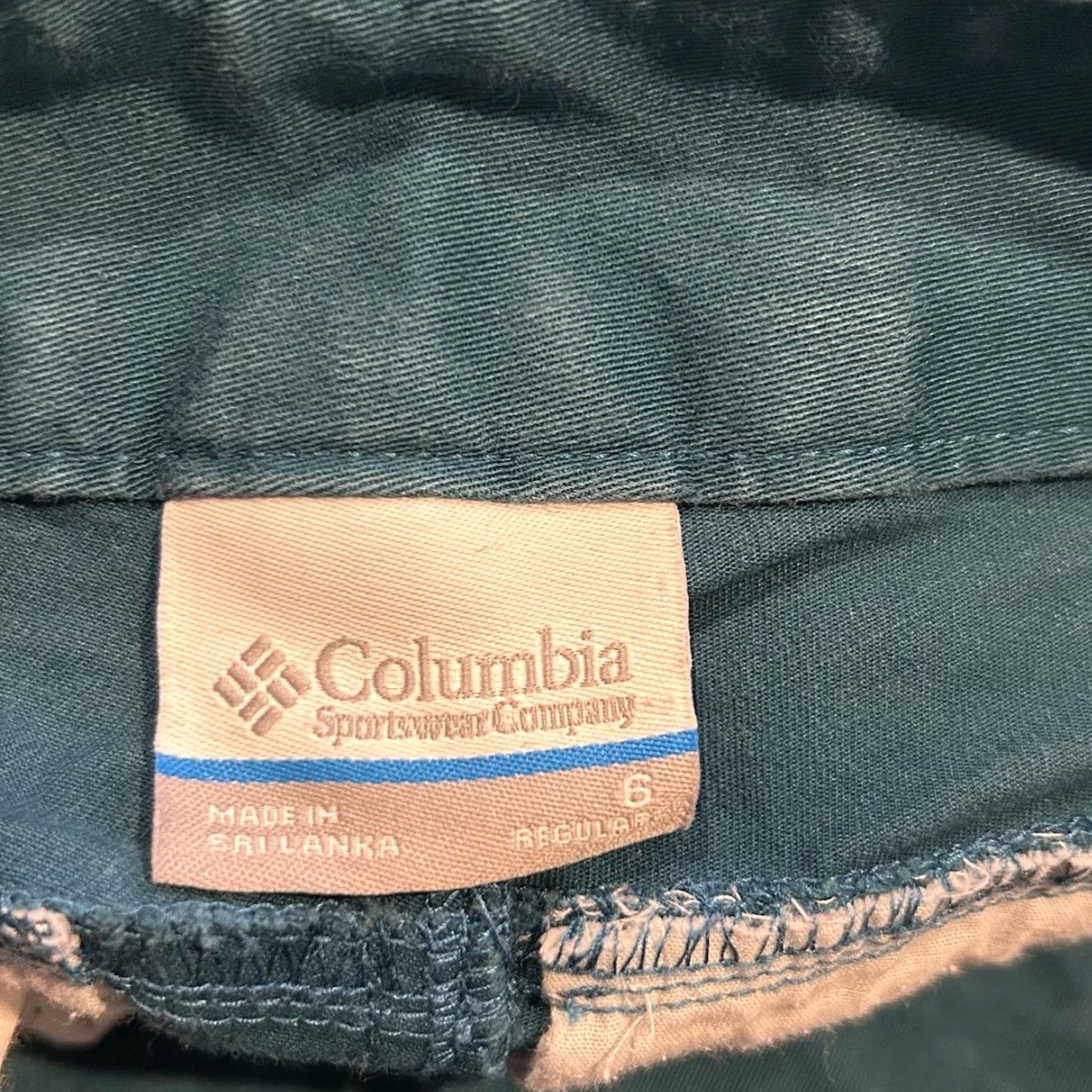 Vintage Columbia Sportswear Women Pants Skinny Fit 6 Teal Camden Crest Low Rise 30 Inseam 30 Slim Size 28" / US 6 / IT 42 - 2 Thumbnail