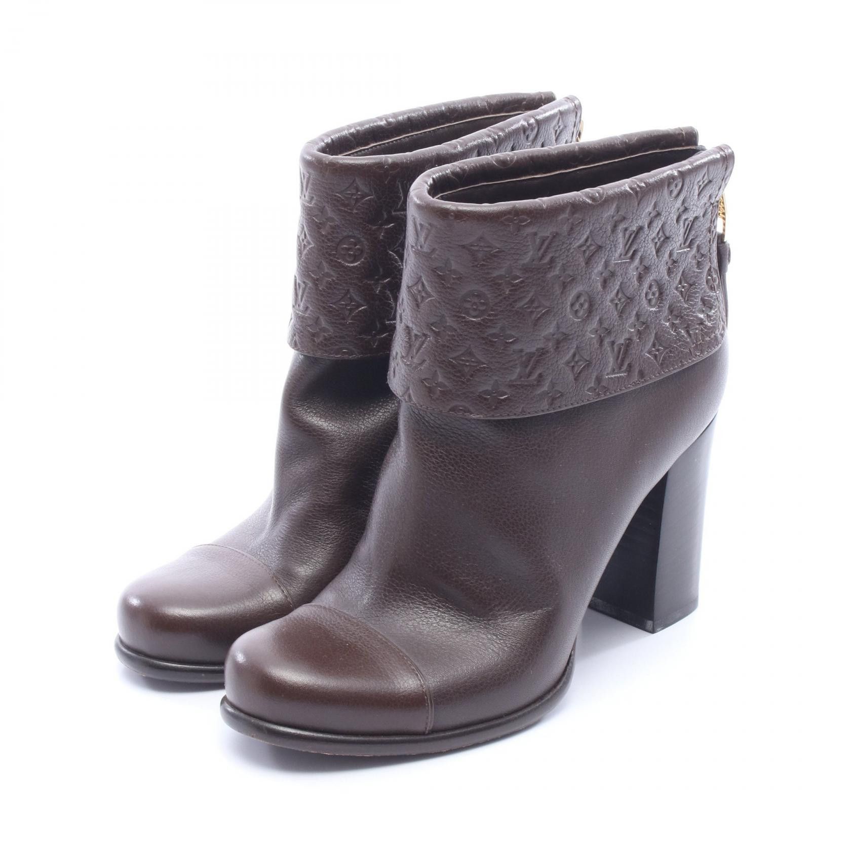 Louis Vuitton Louis Vuitton Louis Vuitton Monogram Leather Boots Leather Shoes DUTY FREE for USA Size ONE SIZE - 1 Thumbnail
