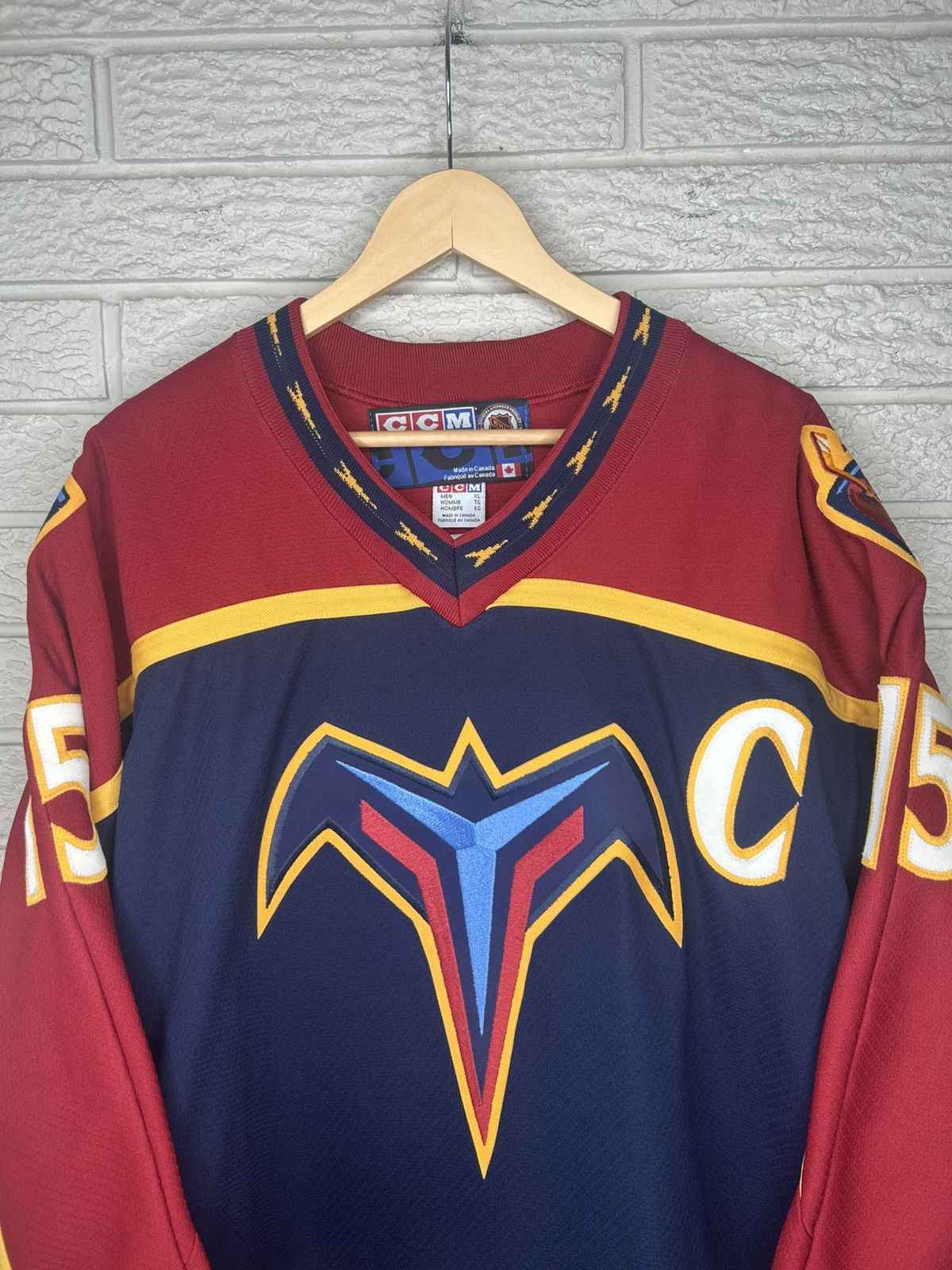 Ccm Vintage CCM Atlanta Thrashers Dany Heatley NHL Jersey Size US XL / EU 56 / 4 - 2 Thumbnail