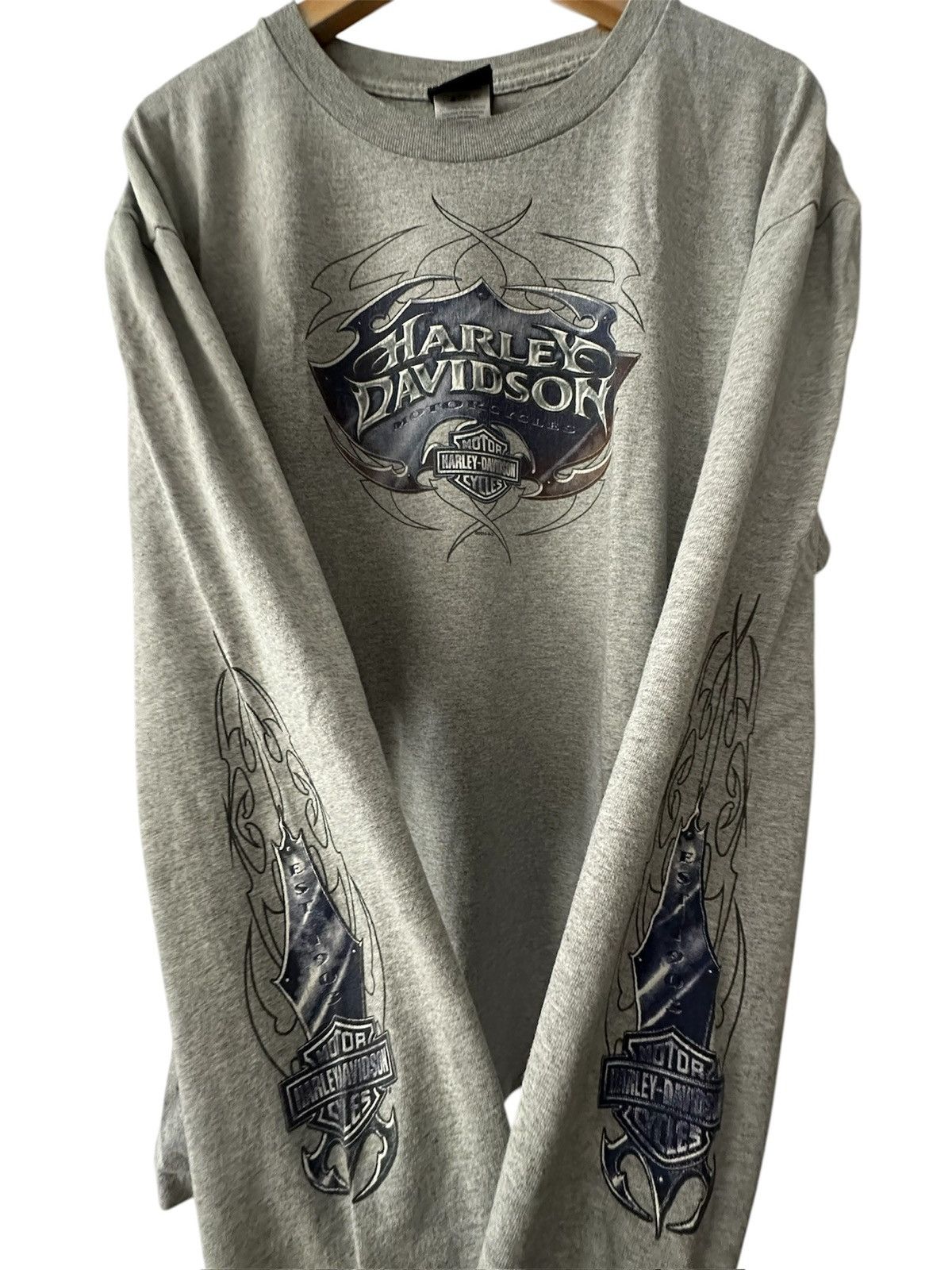 Harley Davidson Vintage Harley Davidson Flame Longsleeve Size US XL / EU 56 / 4 - 1 Thumbnail