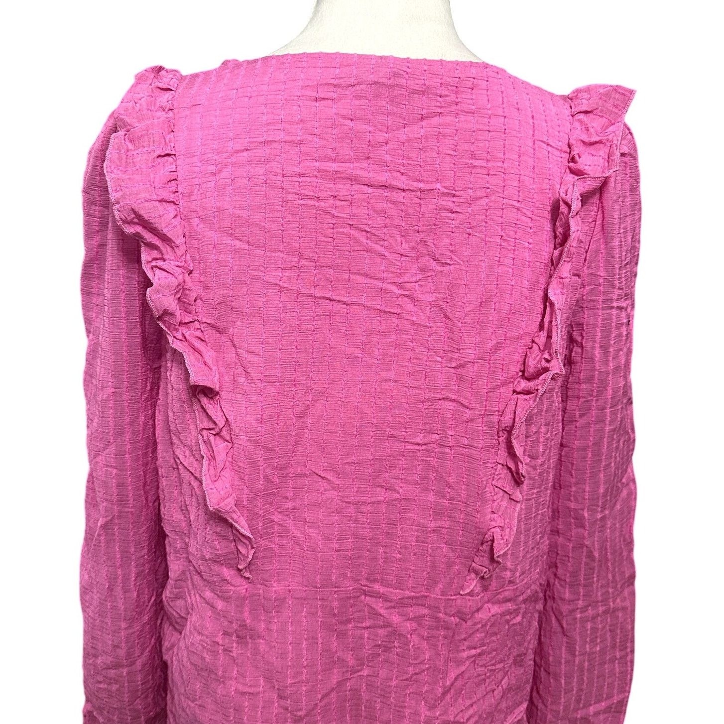 Other Vero Moda V-Neck Blouse Ruffle Striped Pattern Pink S NWOT Size S / US 4 / IT 40 - 5 Thumbnail