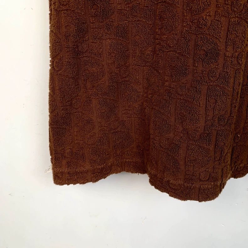Dior Dior Brown logo old flower full-print round-neck towel shor Size US XL / EU 56 / 4 - 4 Thumbnail