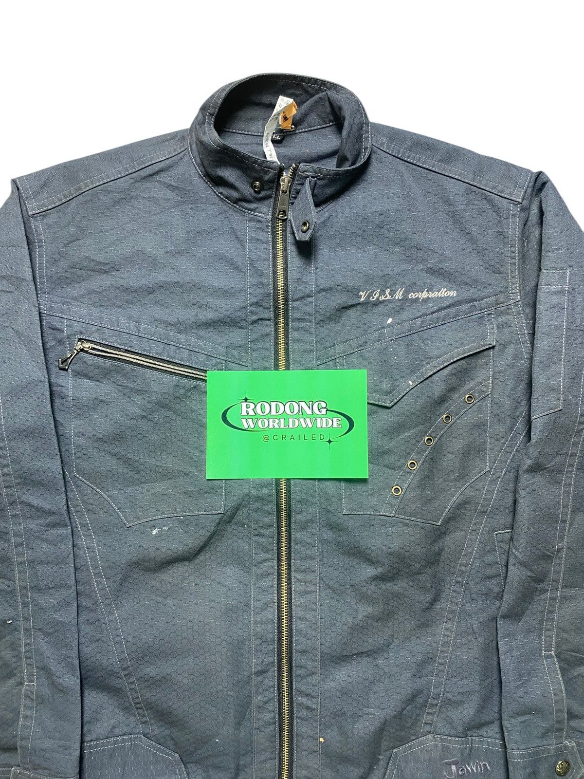 Japanese Brand VINTAGE JACKET JAWIN ZIPPER WORKSHIRT Size US L / EU 52-54 / 3 - 2 Thumbnail