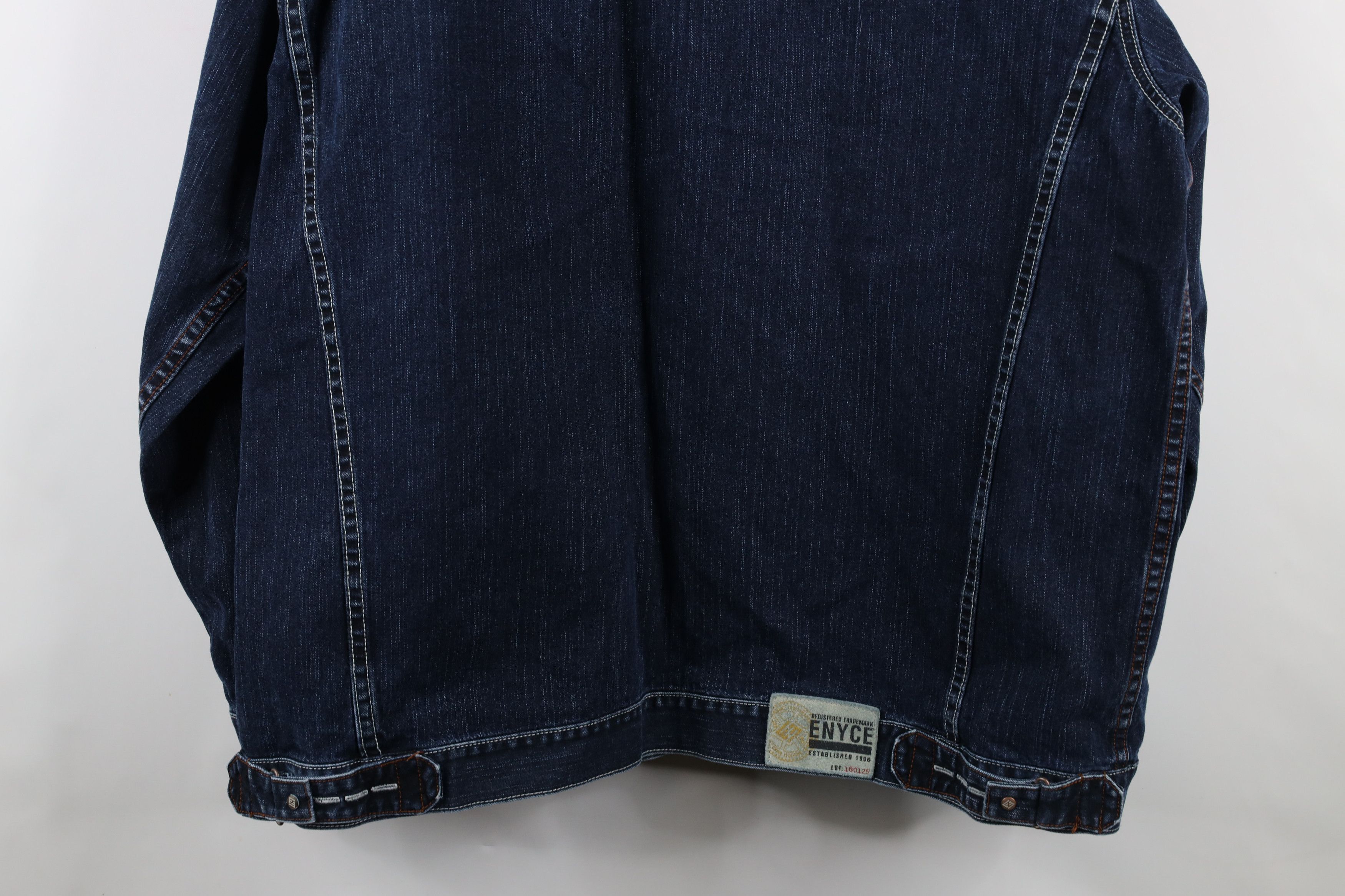 Vintage Vintage 90s Y2K Enyce Hip Hop Denim Jean Trucker Jacket Blue Size US XXL / EU 58 / 5 - 17 Thumbnail