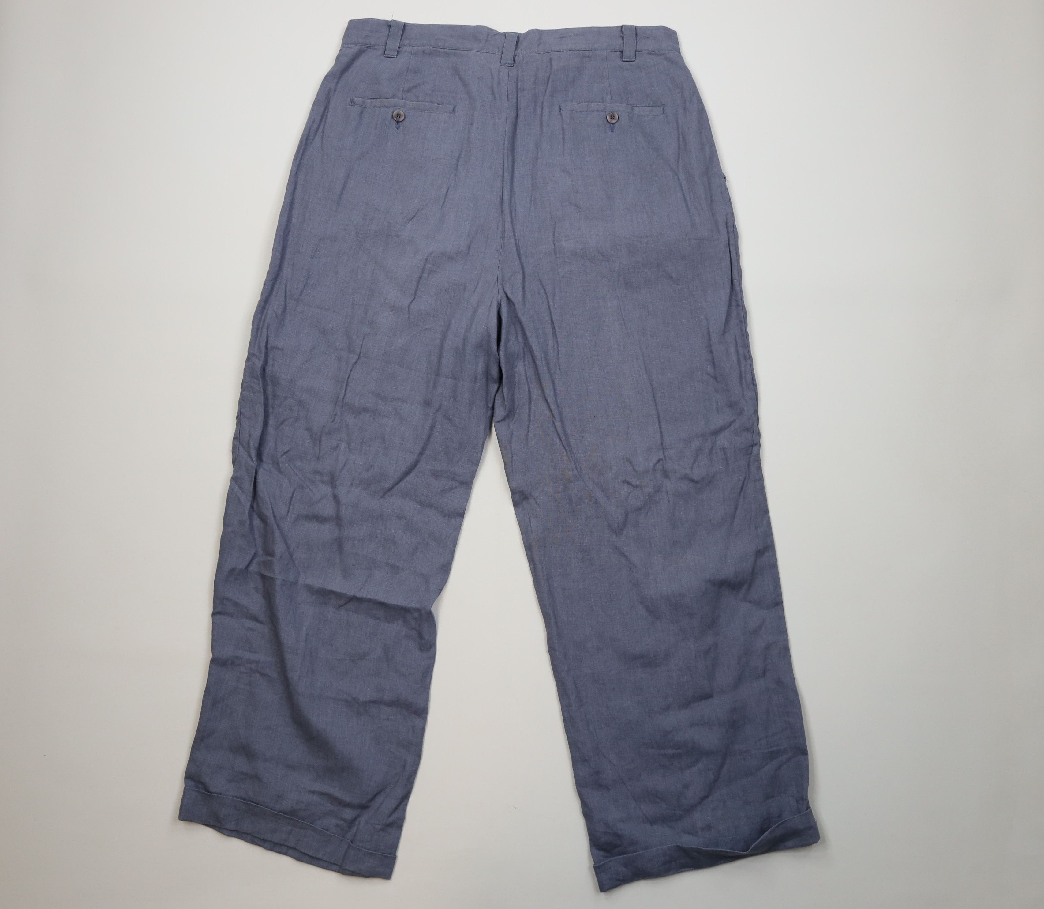 Vintage Vintage 90s Streetwear Linen Baggy Wide Leg Chino Pants Size US 36 / EU 52 - 11 Thumbnail