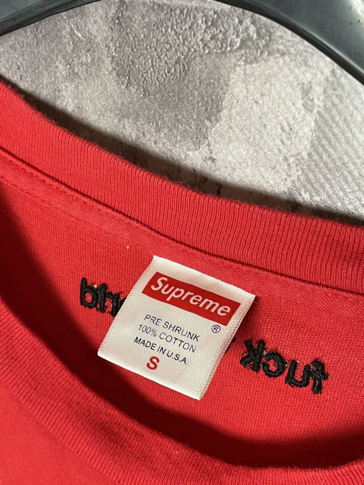 Supreme × Vintage Supreme embroidered logo t shirt rare hype red tee Size US S / EU 44-46 / 1 - 7 Thumbnail