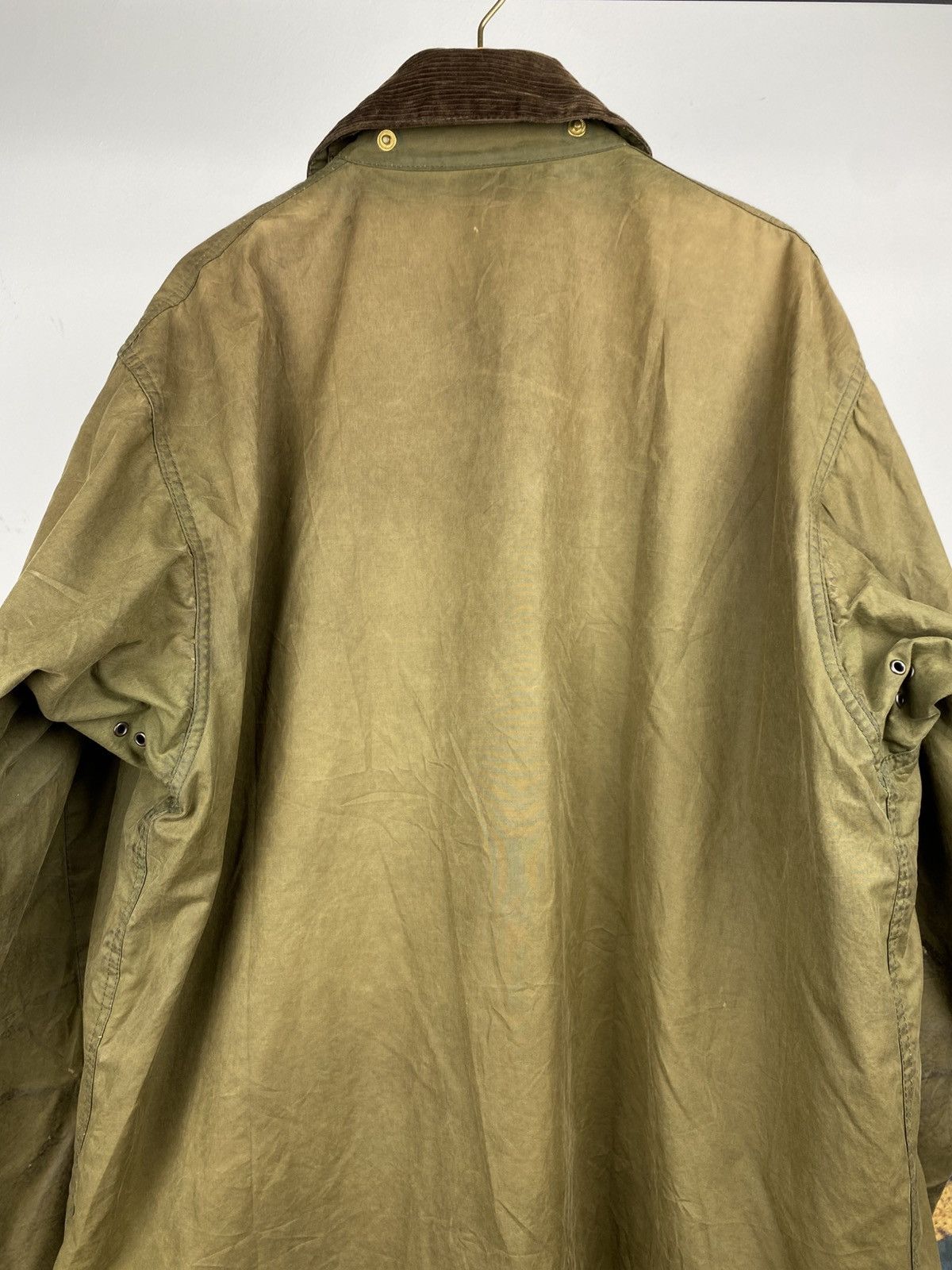 Barbour Vintage Sunfaded Barbour Border Waxed Jacket Made in England Size US XL / EU 56 / 4 - 5 Thumbnail