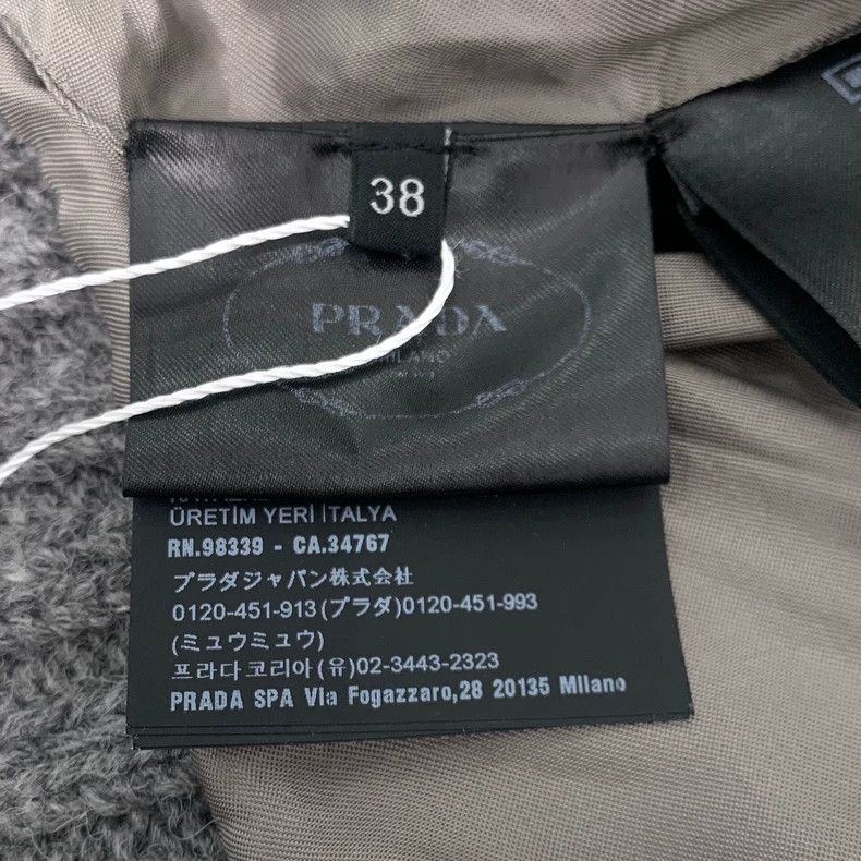 Prada Prada Size 38 Gray diamond-button knitted cardigan jacket s Size US XXS / EU 40 - 7 Thumbnail