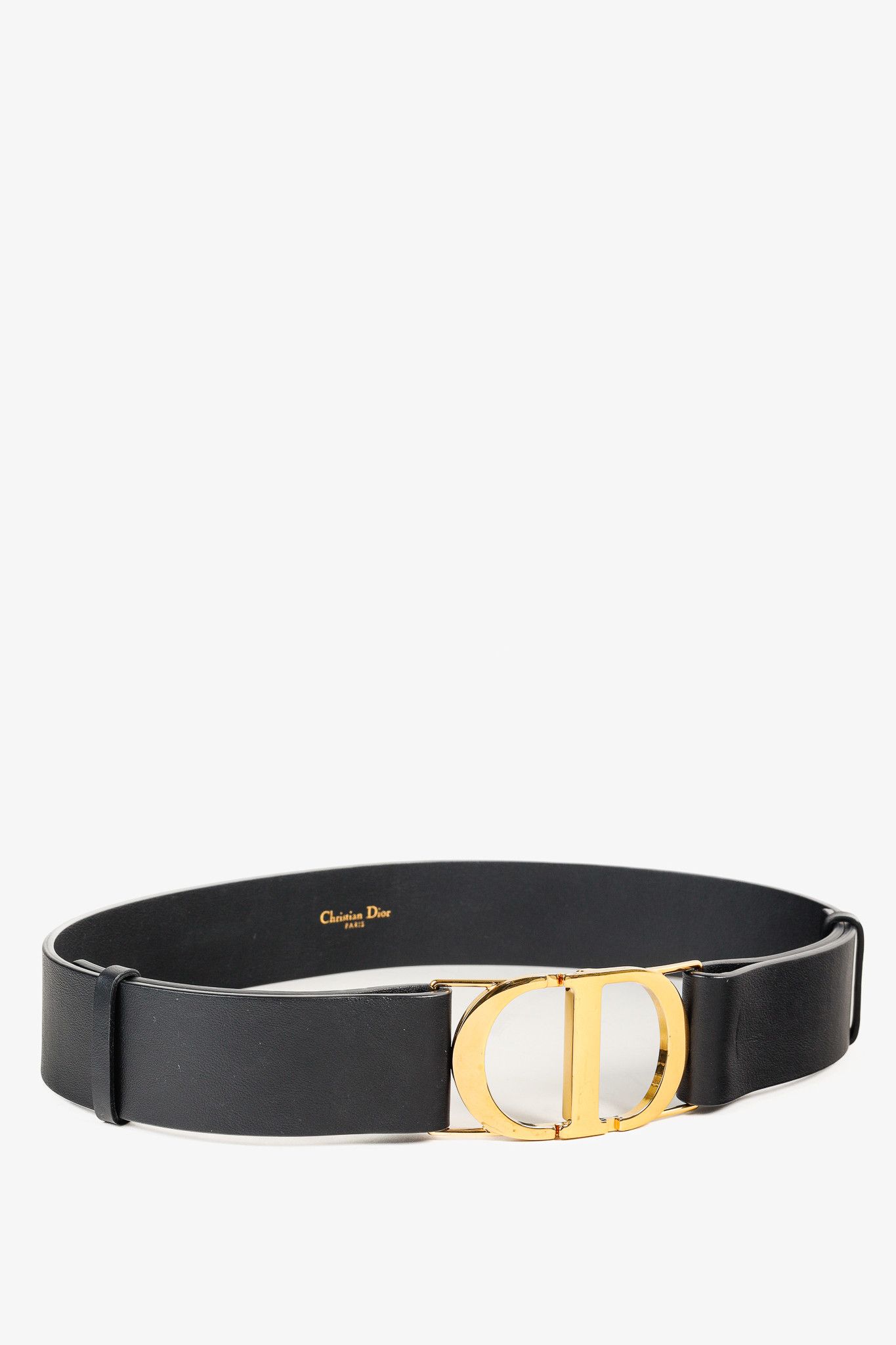 Dior Christian Dior 30 Montaigne Black Leather CD-Buckle Belt Size ONE SIZE - 1 Thumbnail