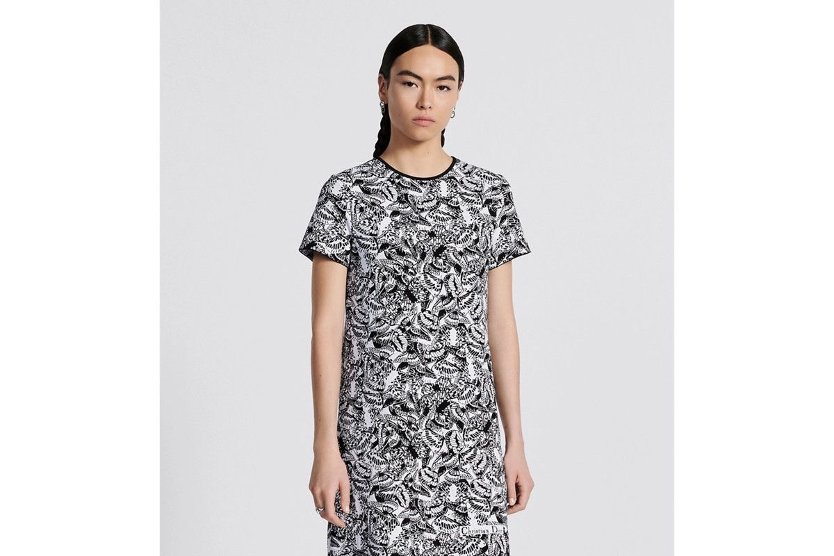 Dior o1bcso1str0225 Straight Dress in Black/White Size S / US 4 / IT 40 - 4 Thumbnail