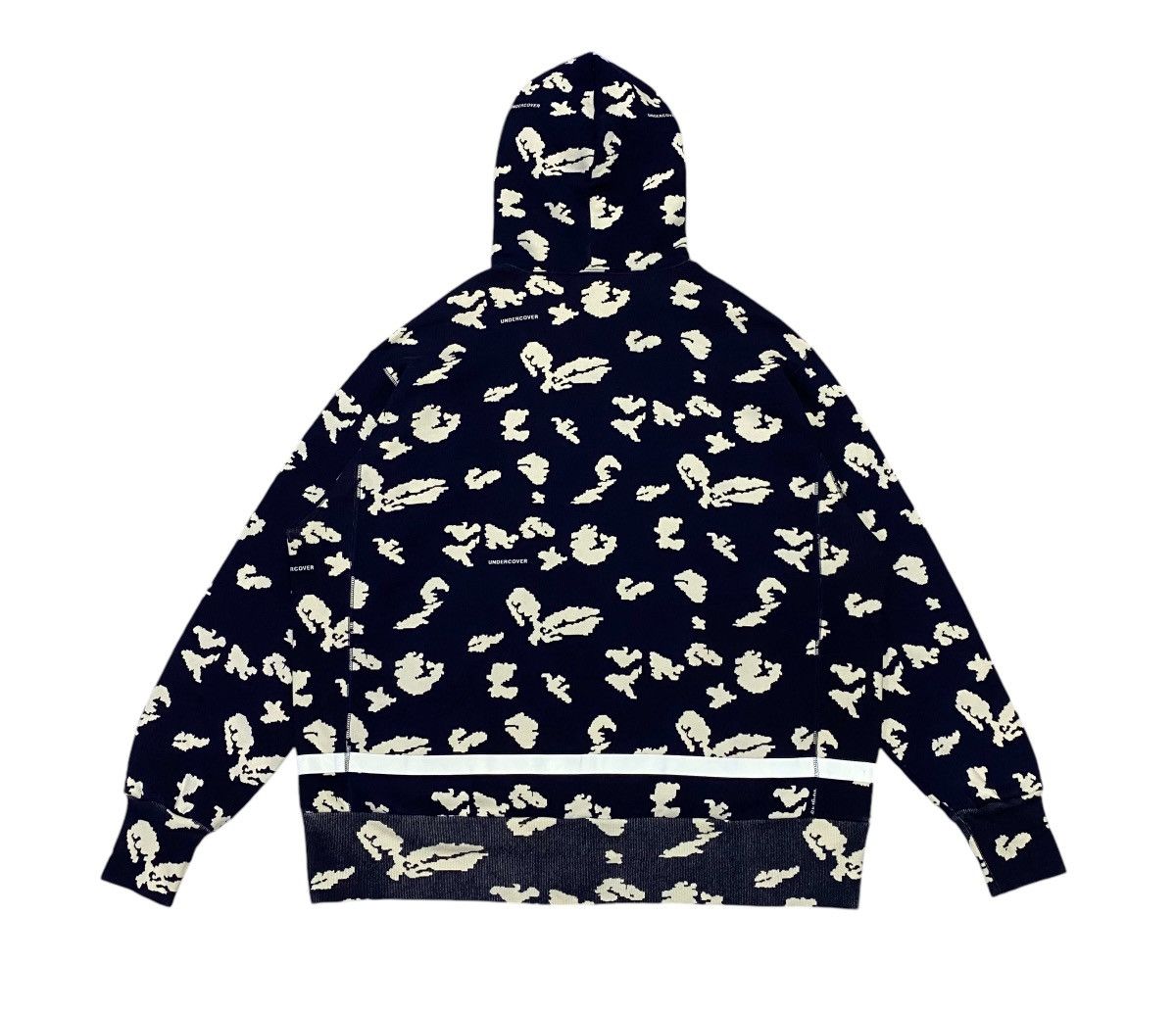 Jun Takahashi × Undercover Undercover Men’s Floral Print Popover Hoody In Navy Base Size US L / EU 52-54 / 3 - 7 Thumbnail