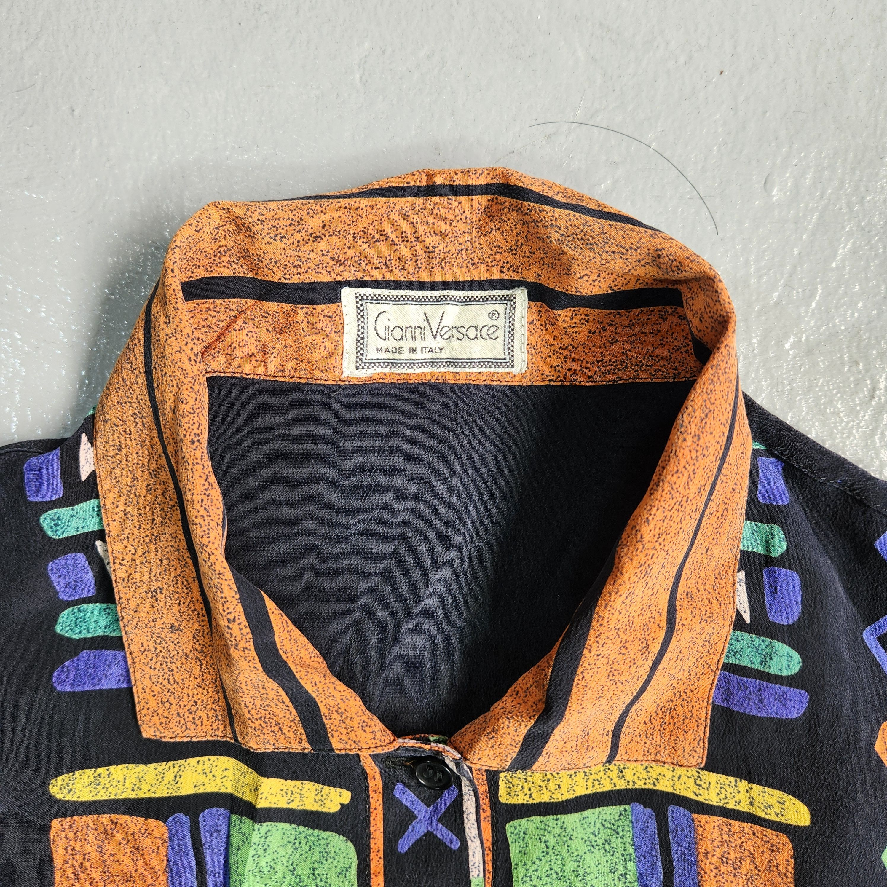 Versace Gianni Versace S/S1989 runway silk patterns shirt Size US M / EU 48-50 / 2 - 6 Thumbnail