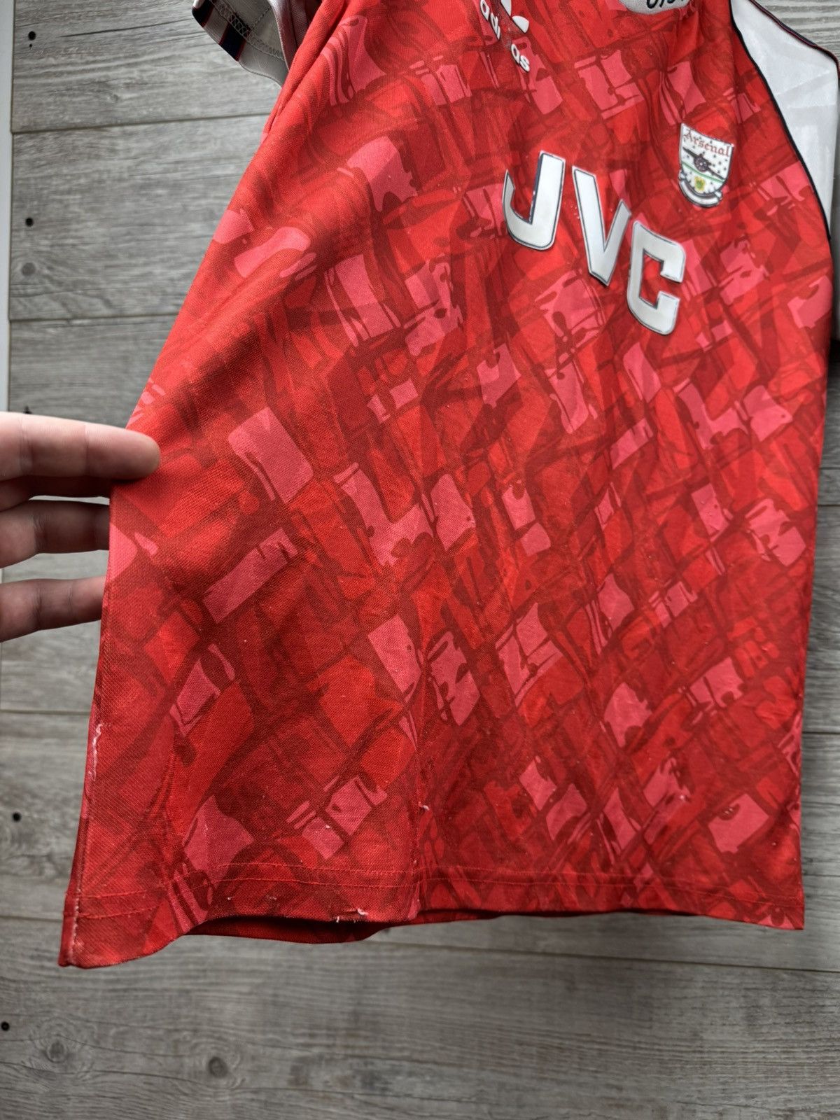 Japanese Brand Arsenal Adidas JVC Vintage Jersey Shirt Mens 1990 1991 1992 Size US L / EU 52-54 / 3 - 13 Thumbnail