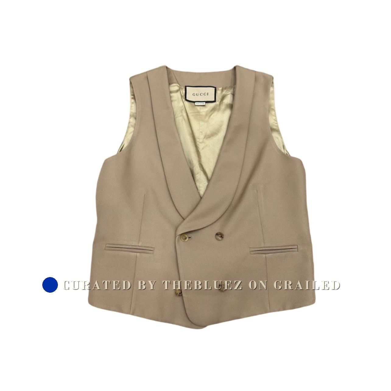 Gucci Gucci Men's Double-Breasted Vest Size US XXS / EU 40 - 1 Thumbnail