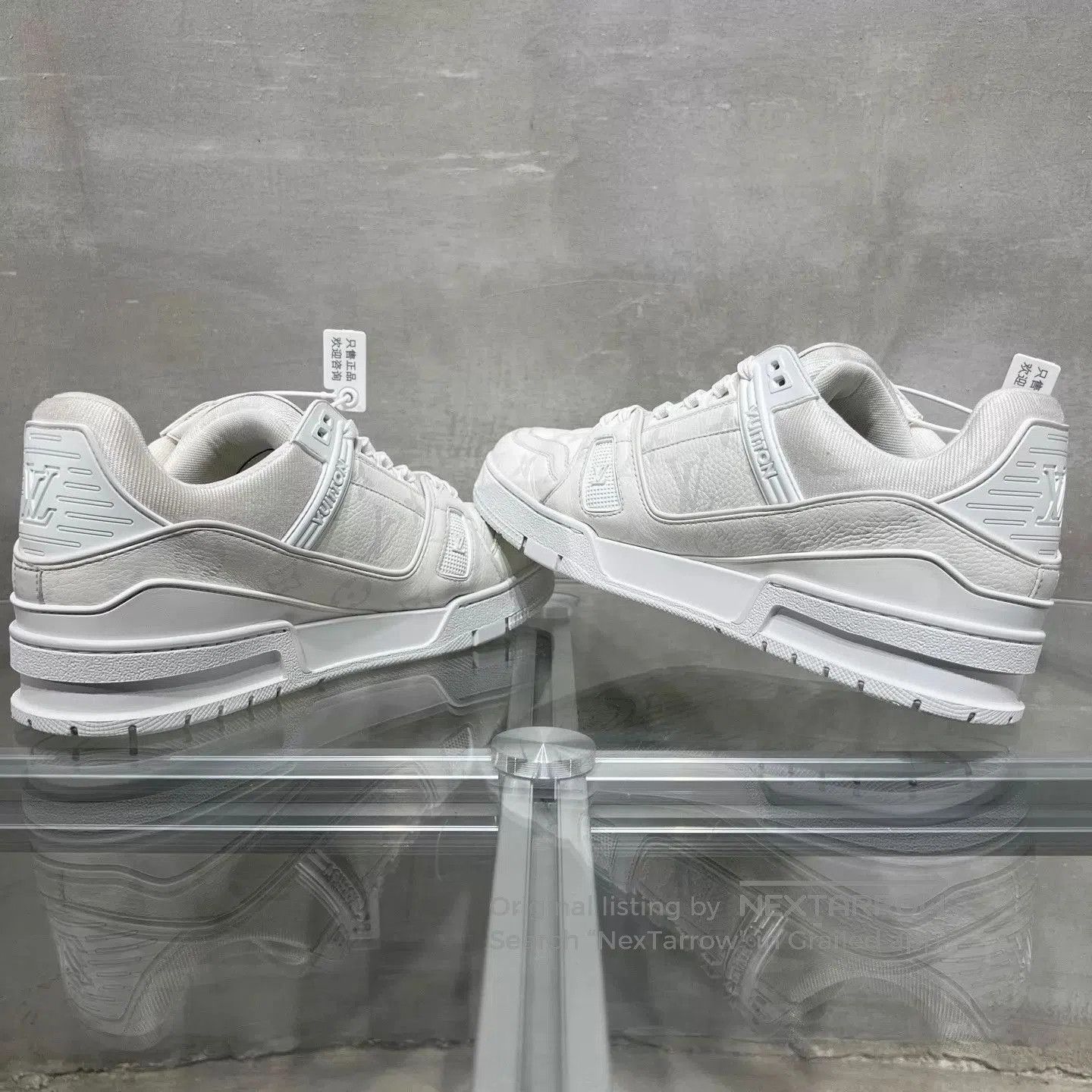 Louis Vuitton White Low-Top Sneakers Size 8. Size US 8 / EU 41 - 5 Thumbnail