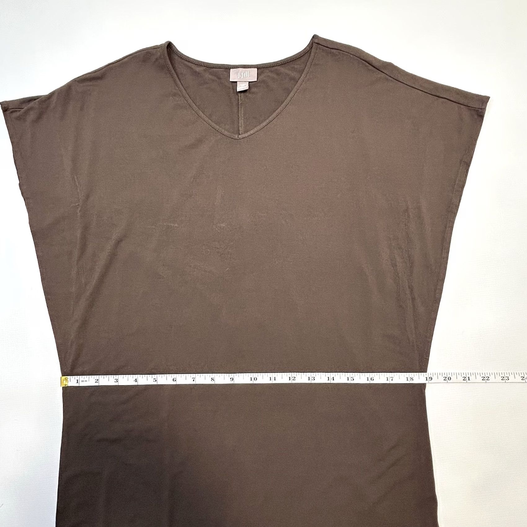 J. Jill J Jill Vacation Dress XS Brown Midi Maxi Slits Dolman Pullover Casual Everyday Jersey Rayon Spandex Ladies Womens Sundress Modern - Size XS / US 0-2 / IT 36-38 - 8 Thumbnail