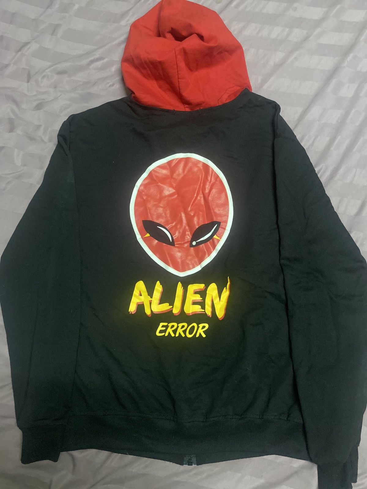 Other Red & Black Alien Error Reflective Zip-Up Hoodie Size US M / EU 48-50 / 2 - 3 Thumbnail