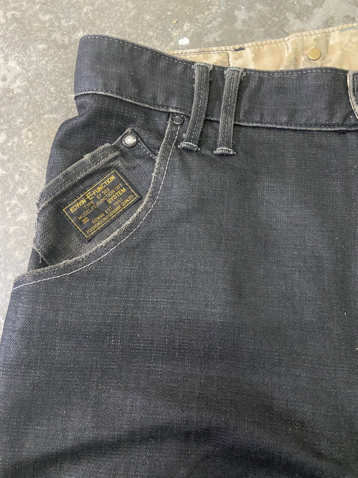 Edwin × Japanese Brand Edwin E-Function Type EF503 Banana Cut Denim Size US 34 / EU 50 - 6 Thumbnail
