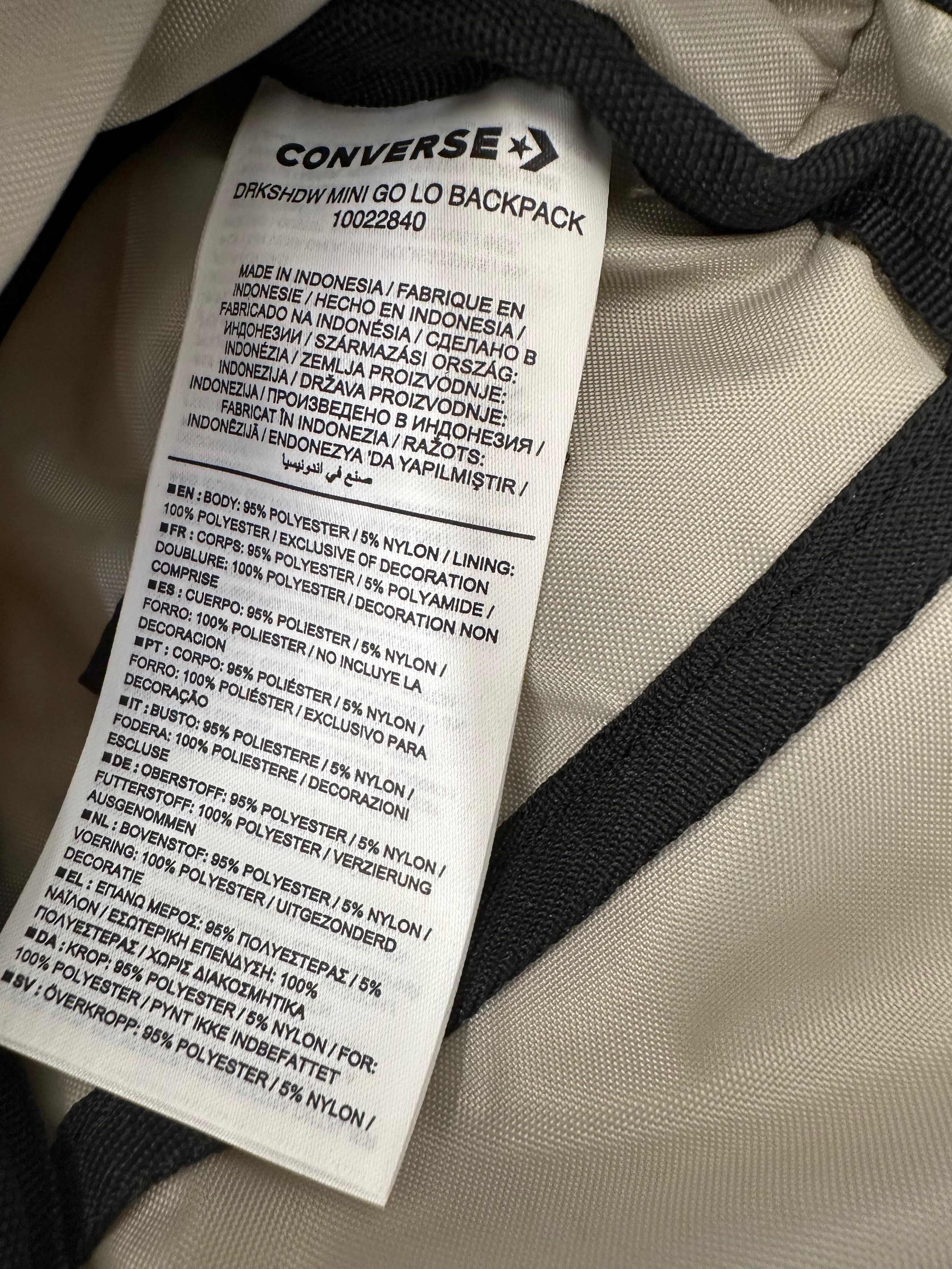 Converse × Rick Owens Drkshdw RICK OWENS MINI BACKPACK Size ONE SIZE - 8 Thumbnail