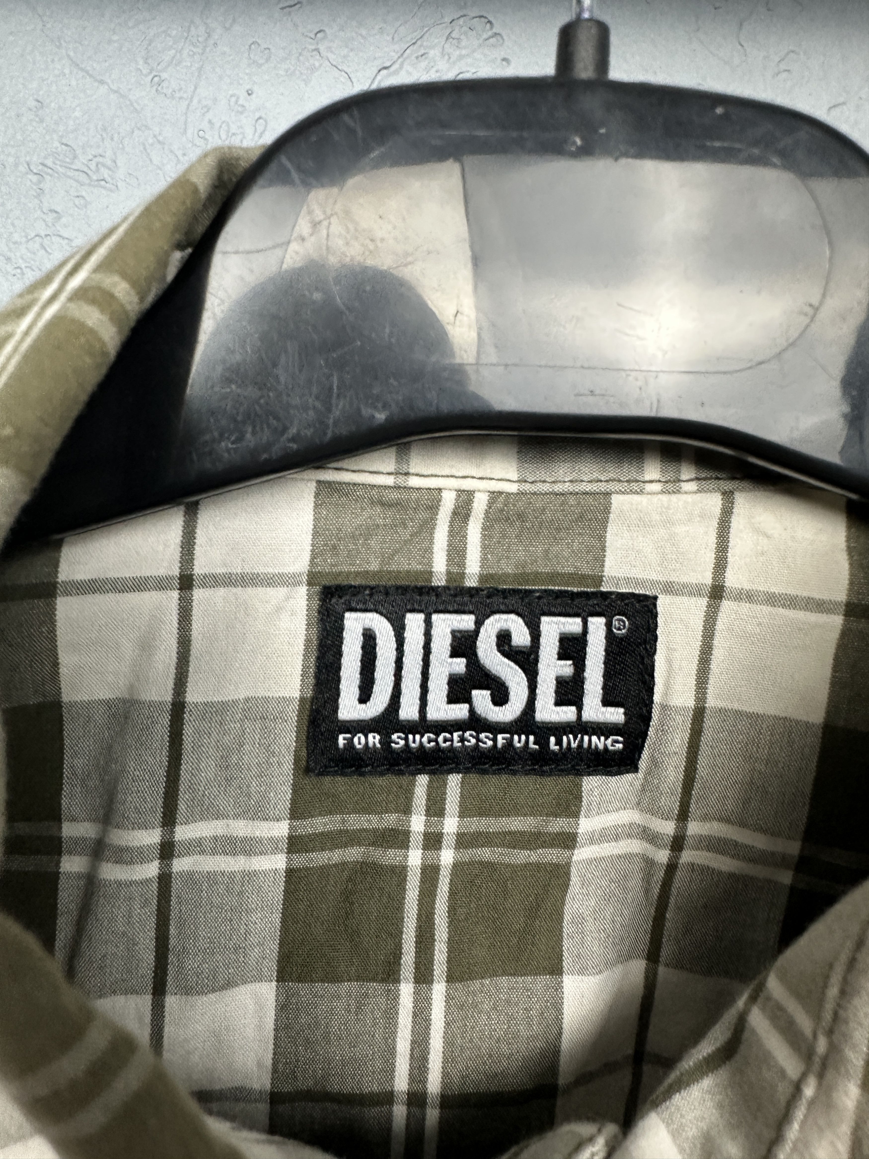 Diesel Diesel Mens Long Sleeve Plaid Shirt Size US S / EU 44-46 / 1 - 4 Thumbnail