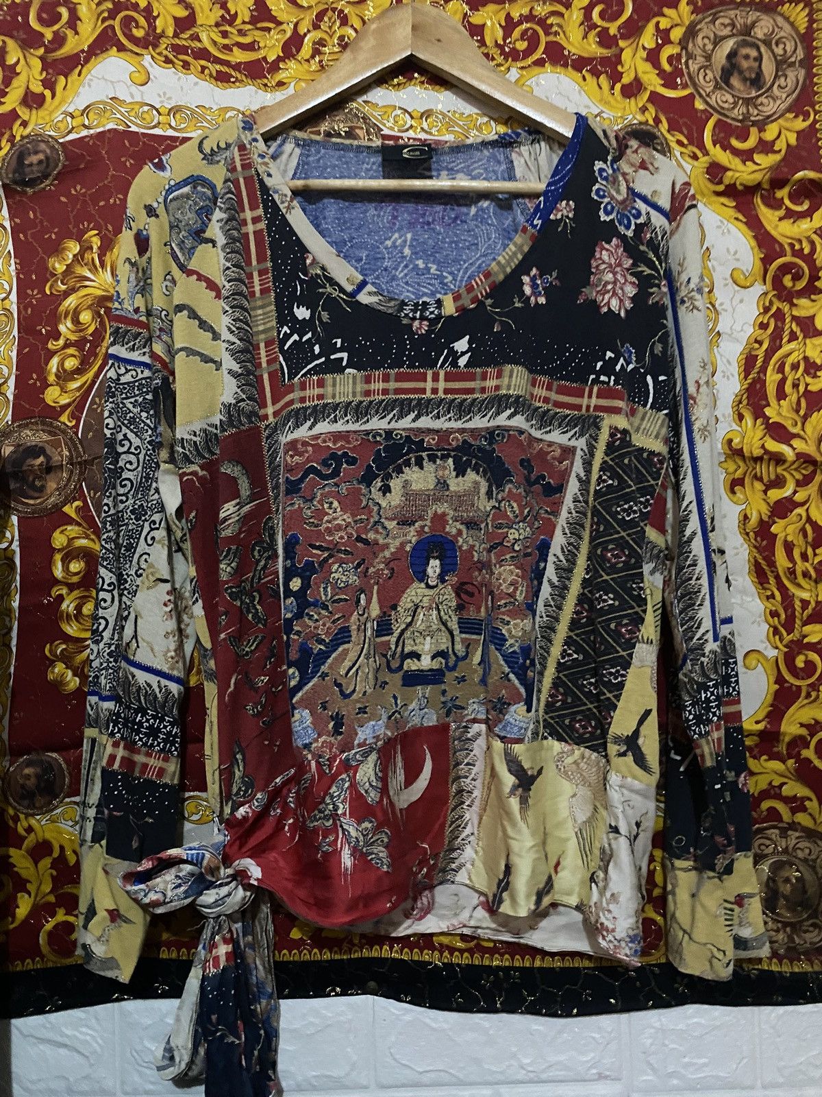 Just Cavalli Roberto Cavalli x JustCavalli archive printed "Budha" blouse Size S / US 4 / IT 40 - 1 Thumbnail