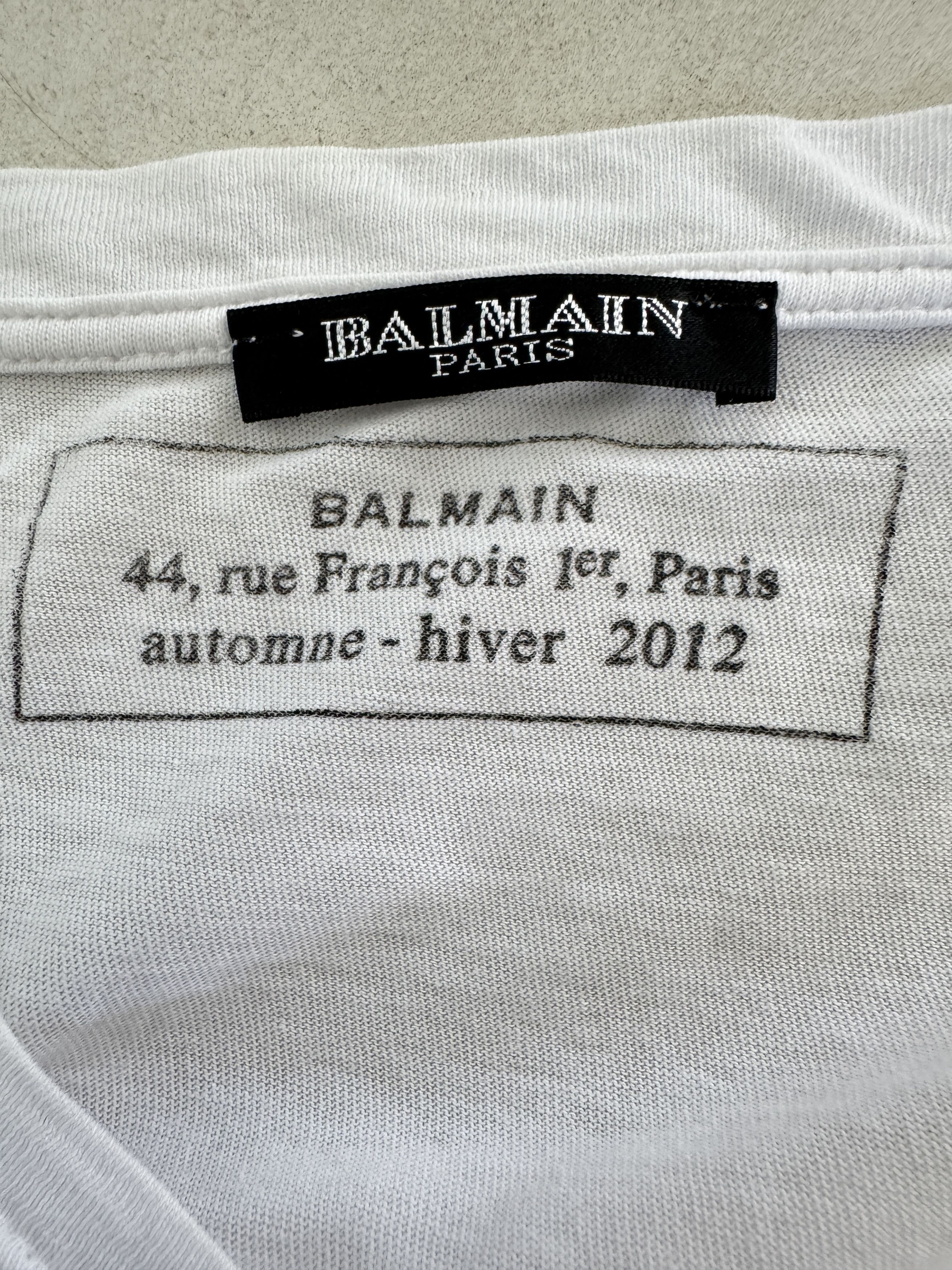 Balmain Rare emblem tshirt from the 2012 Christophe Decarnin period Size US S / EU 44-46 / 1 - 4 Thumbnail