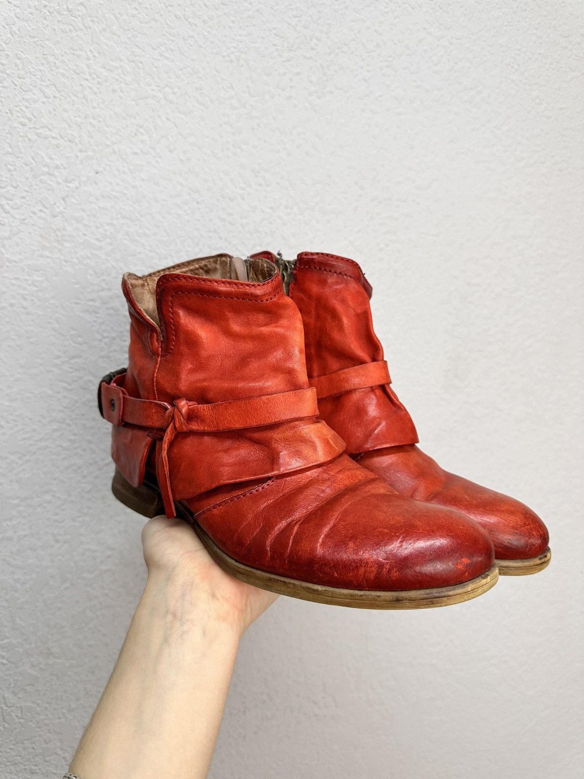 RARE LEATHER BOOTS RICK OWENS STYLE AVANT-GARDE SUIDE Guidi