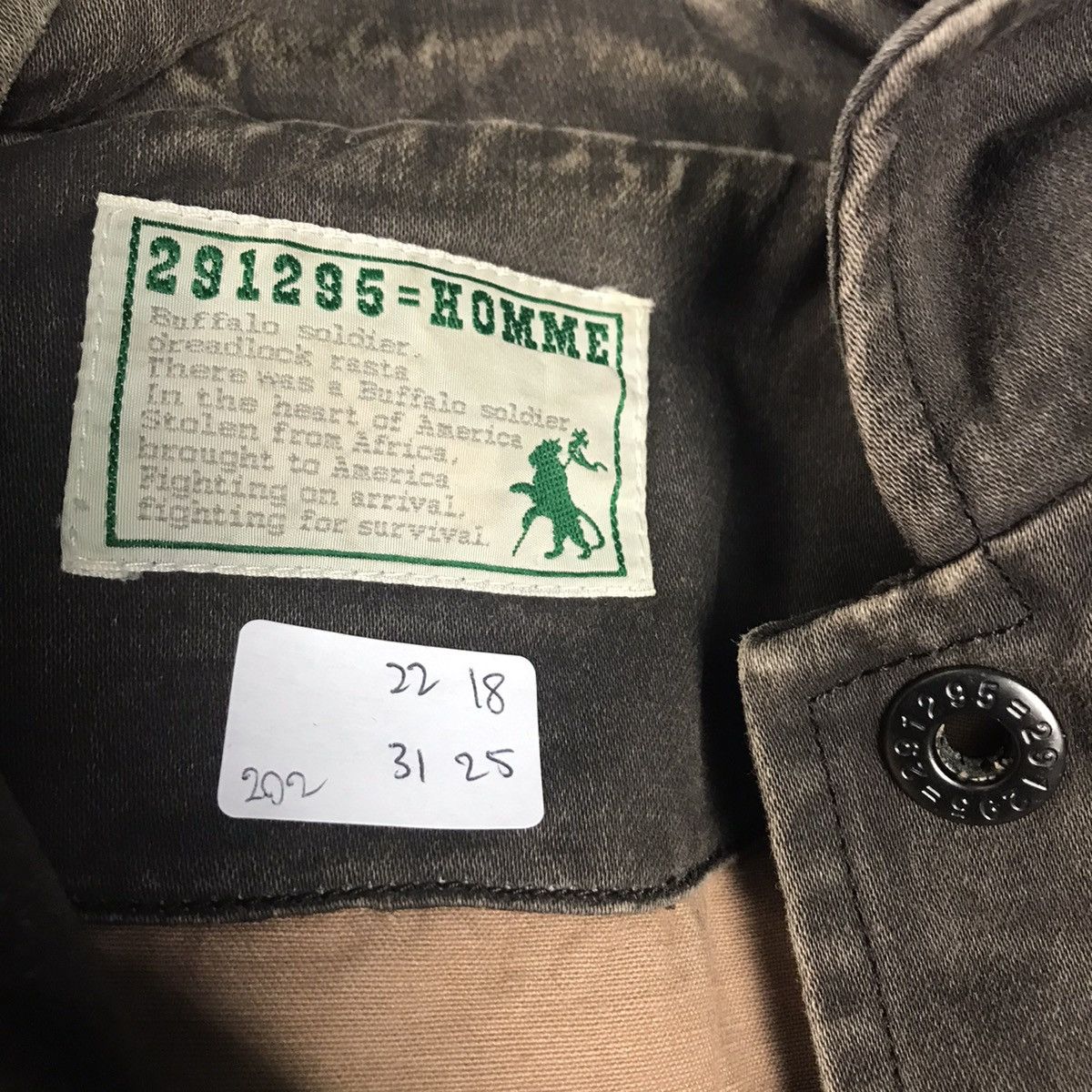 Japanese Brand 291295 Homme Snap button Faded style jacket Size US L / EU 52-54 / 3 - 11 Thumbnail