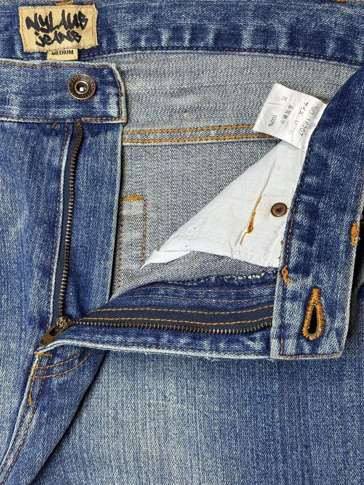 Japanese Brand Vintage Japanese Brand Faded Wash Patched Loose Jeans Size US 31 - 10 Thumbnail