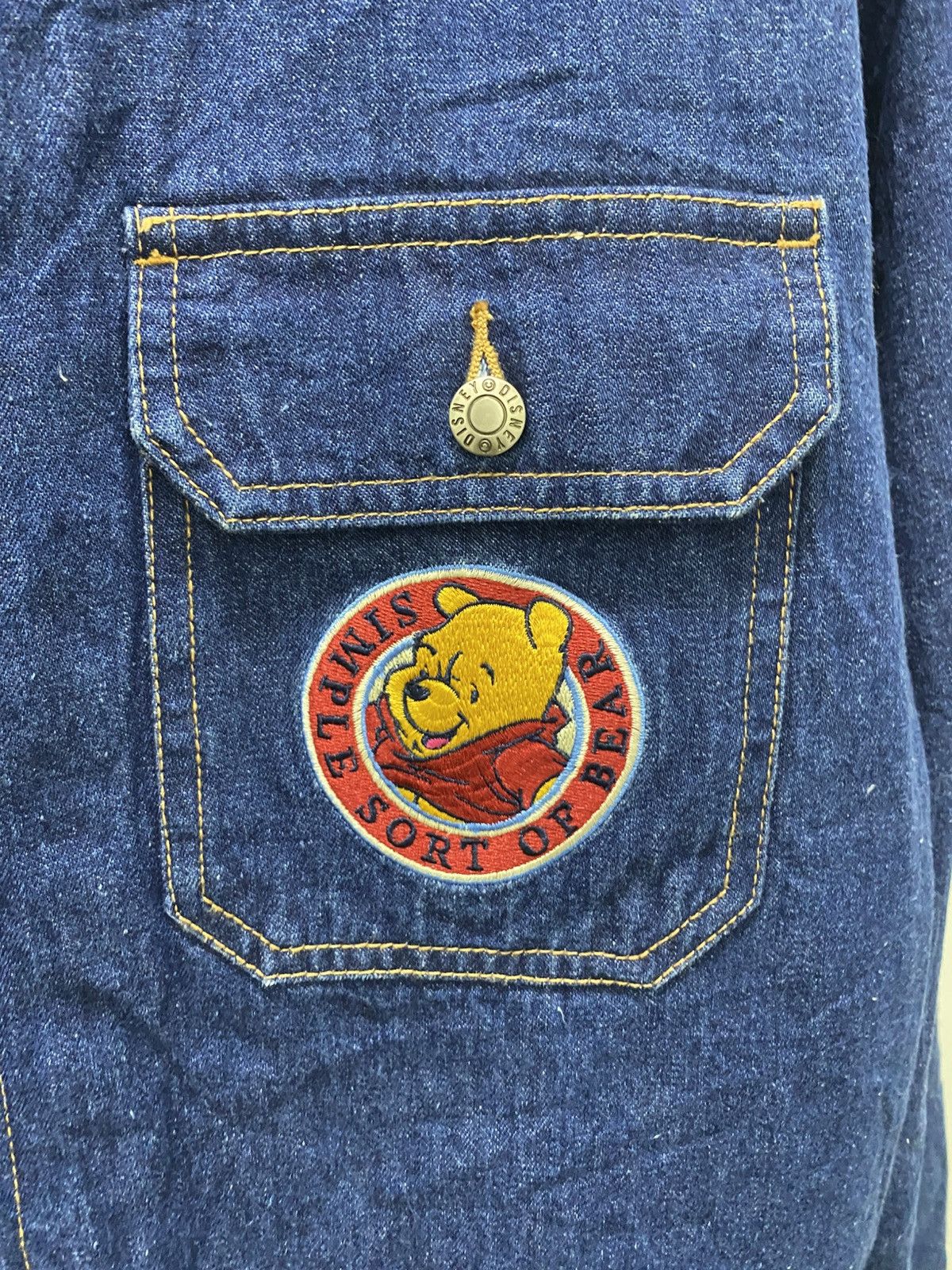 Disney Winnie the Pooh Sherpa Denim Jacket -Disney- 90s Y2K Size US L / EU 52-54 / 3 - 2 Thumbnail