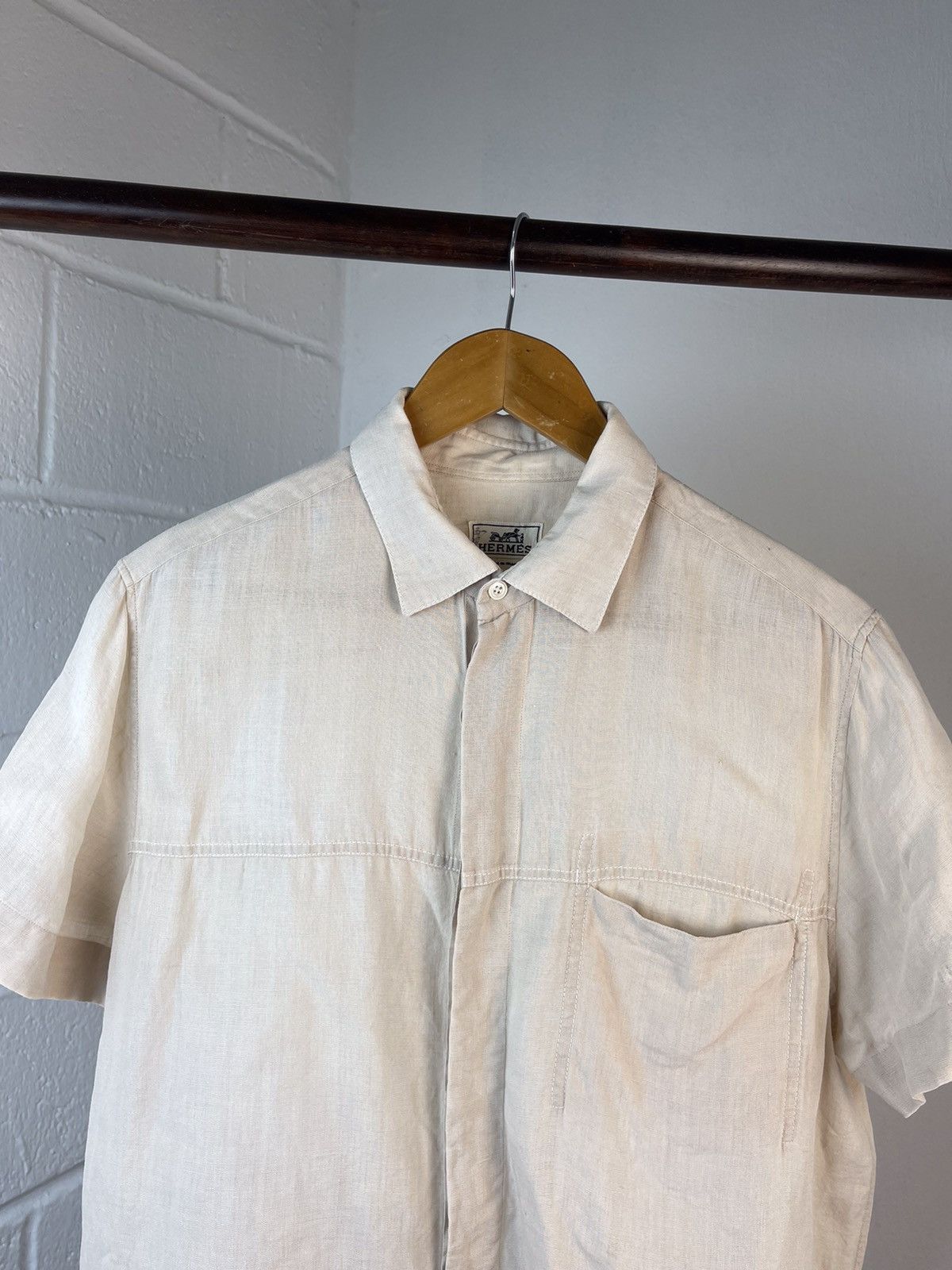 Hermes × Maison Margiela Hermes Martin Margiela Era Linen Shirt Size US L / EU 52-54 / 3 - 4 Thumbnail