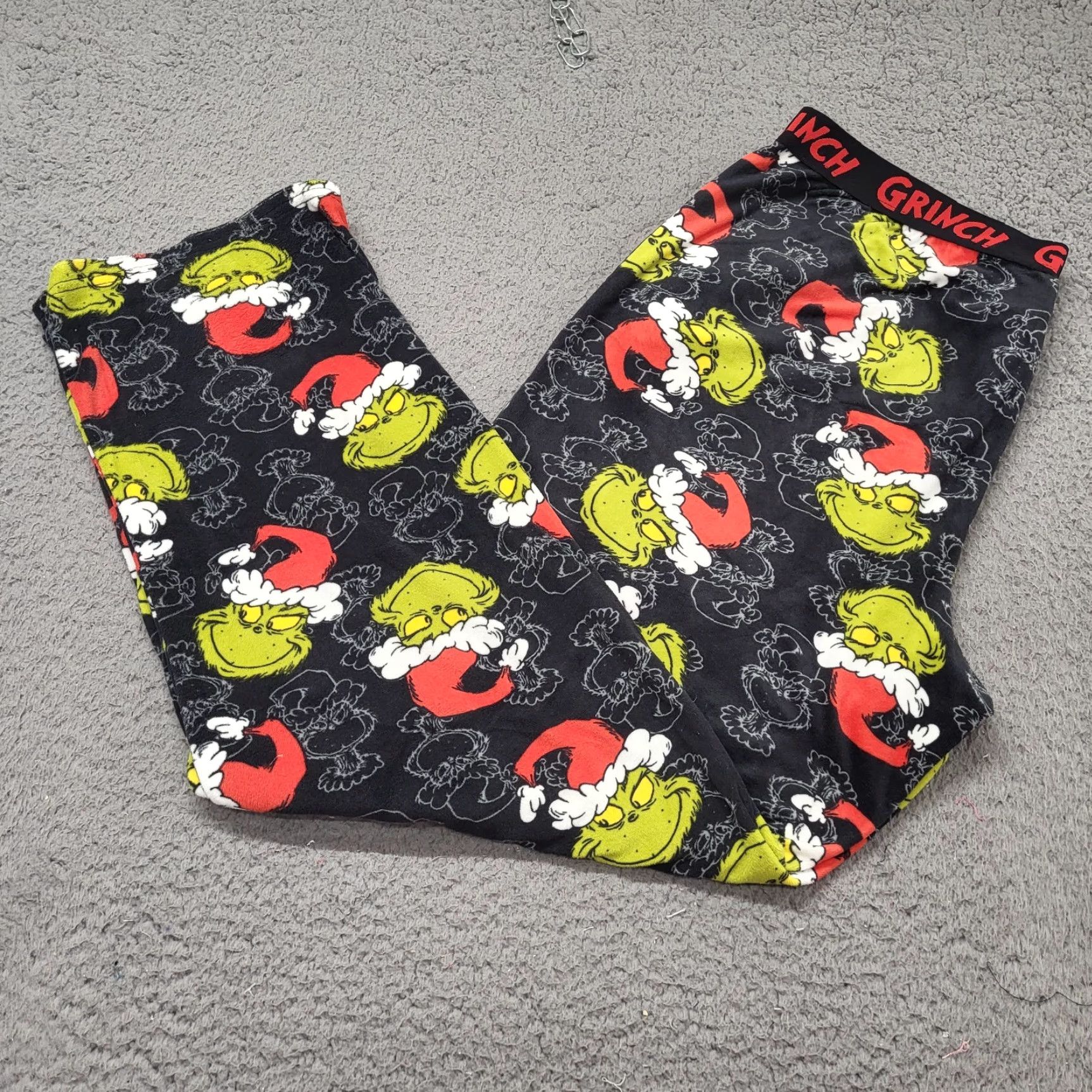 Vintage VINTAGE? No — not vintage. The Grinch Dr. Seuss PJ Pants Mens XL Christmas Sleep Lounge Pajamas Bottom Size US 36 / EU 52 - 2 Thumbnail