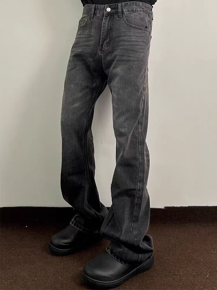 Japanese Brand × Jean Street Y2K Washed Cat Whiskers Micro Flare Vintage Jeans Size US 30 / EU 46 - 2 Thumbnail