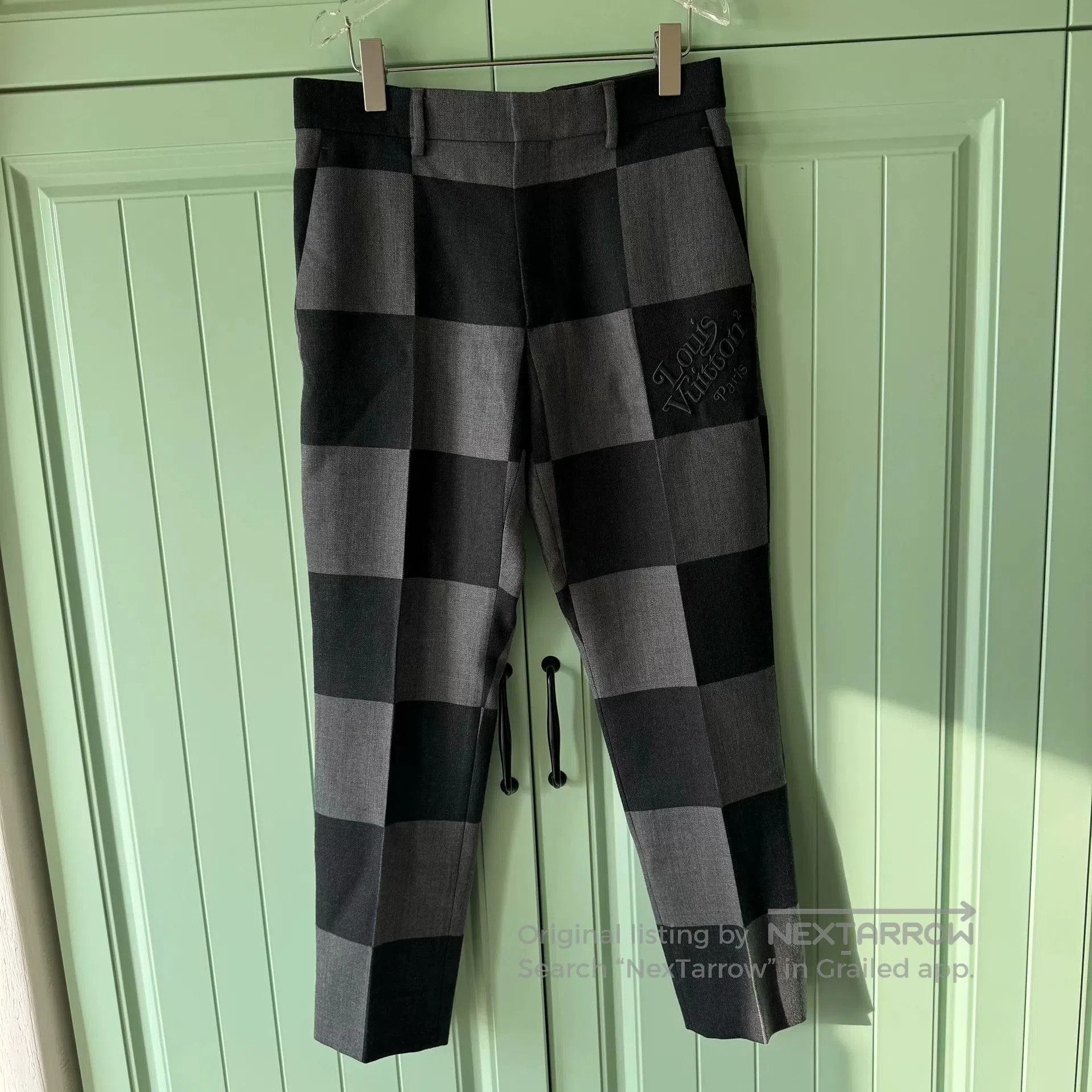 Louis Vuitton LV x NIGO Checkered Wool Trousers. Size US 40 / EU 56 - 1 Thumbnail