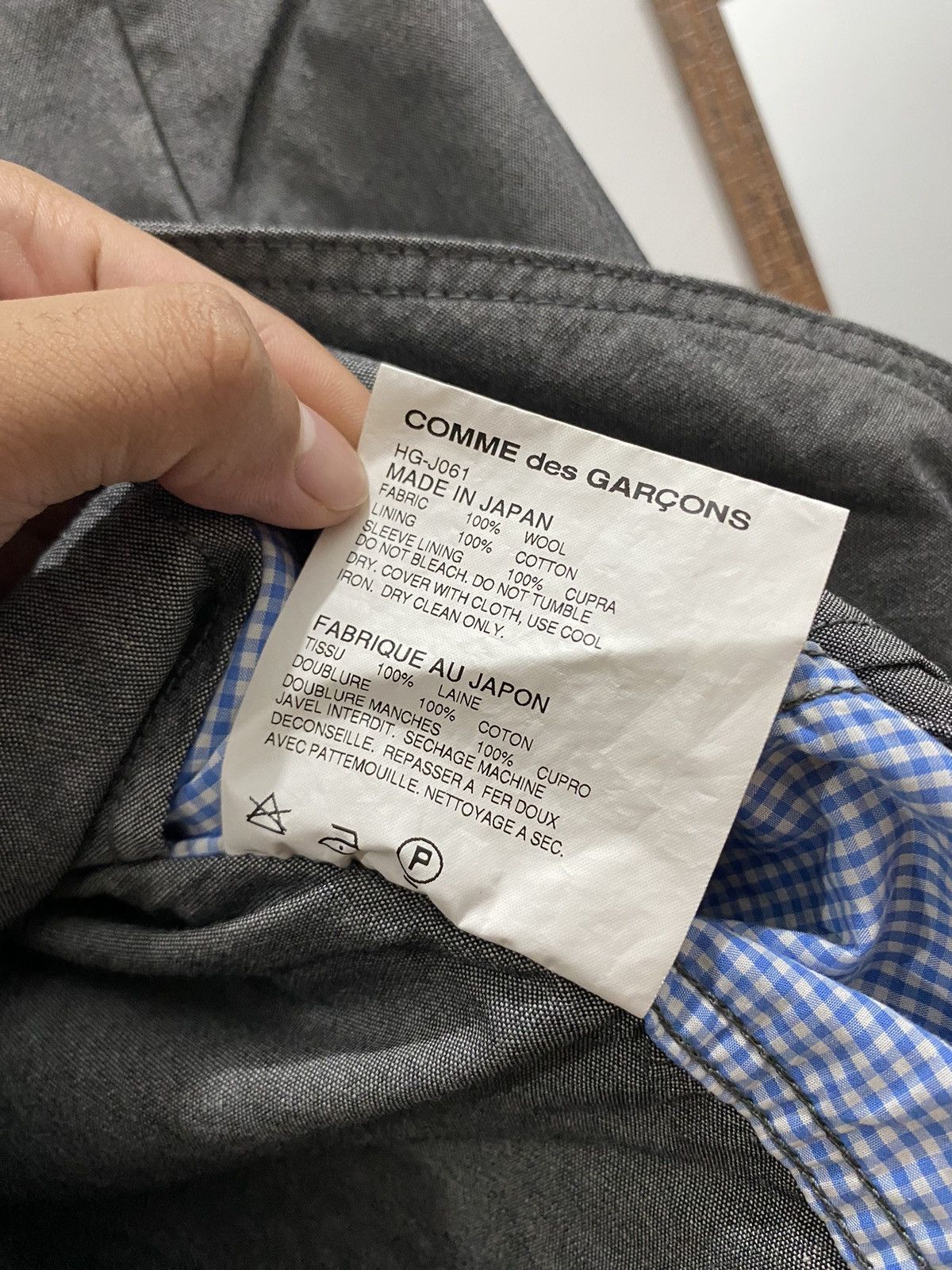 Comme des Garcons Homme COMME DES GARCONS HOMME TAILORED JACKET Size 40S - 7 Thumbnail