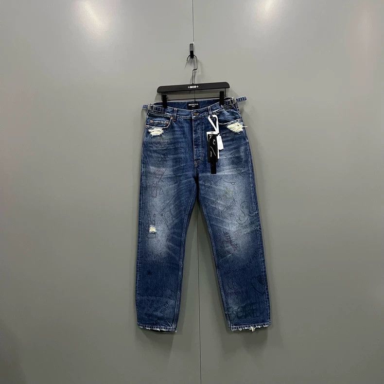 Balenciaga Balenciaga Summer 23' Graffiti Jeans | Grailed