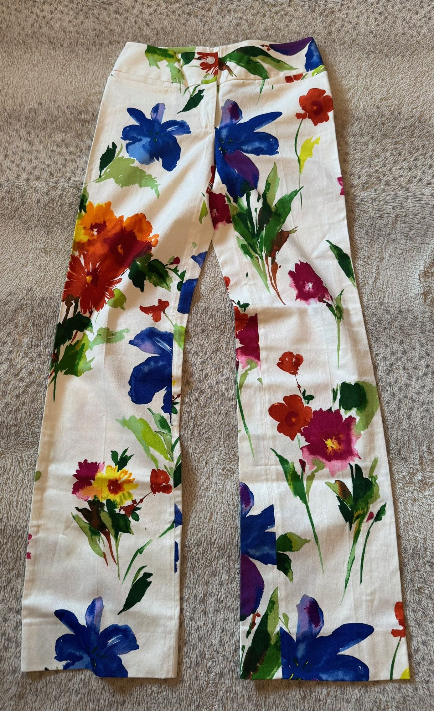 Dolce & Gabbana Dolce & Gabbana Vintage Y2K Floral Pants Size 28" / US 6 / IT 42 - 1 Thumbnail