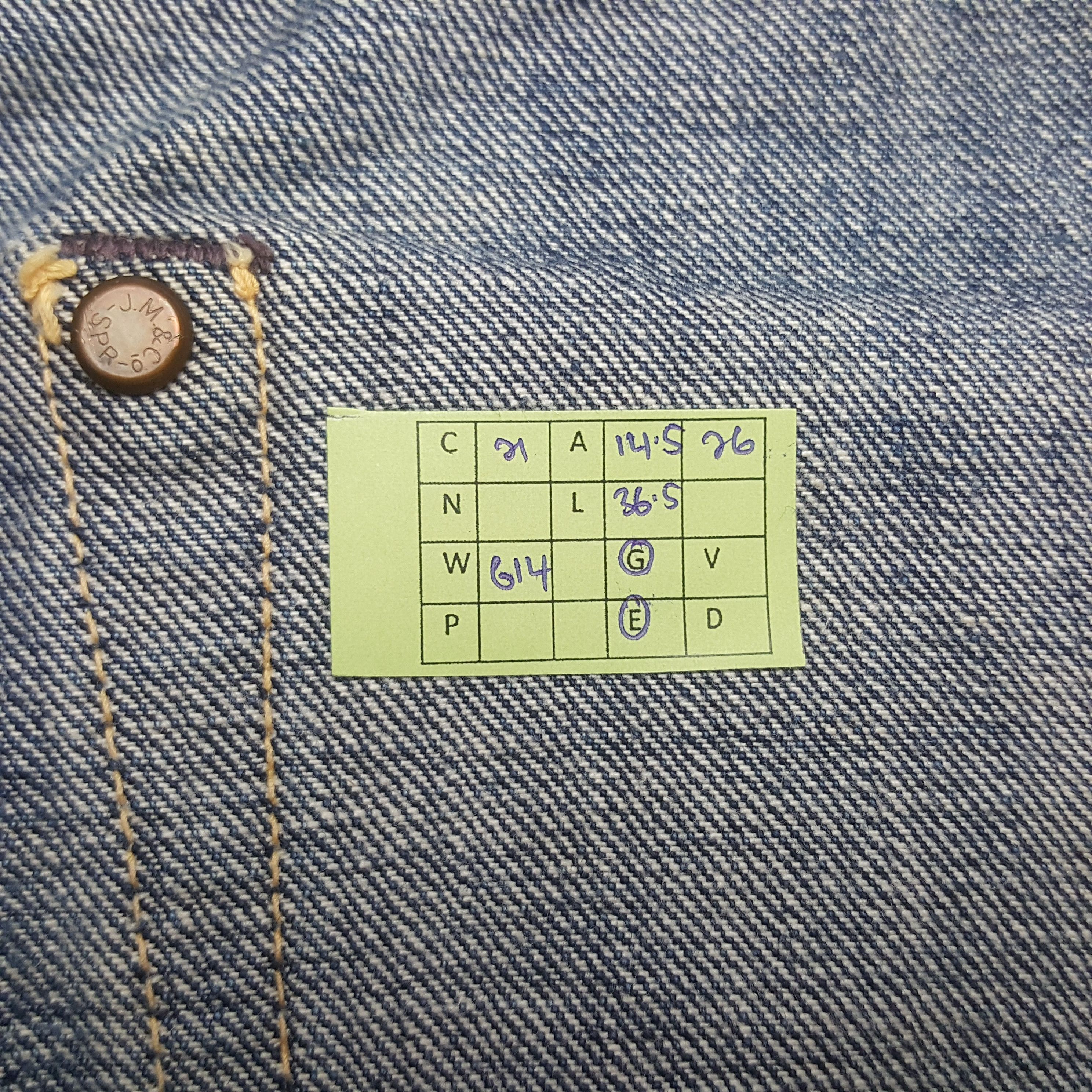 The Real McCoy's Vintage Joe McCoy The Real McCoy's Selvedge Denim Jeans RR21 Size US 29 - 8 Thumbnail