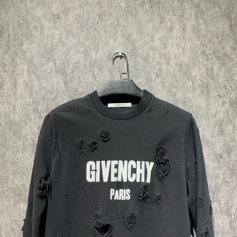 Givenchy Givenchy Black Distressed Hoodie 2506-Nextarrow Size US XS / EU 42 / 0 - 3 Thumbnail