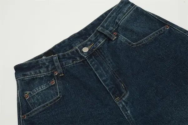 Japanese Brand x Han Men's Straight Large Pocket Loose Washed Cargo Jeans Size US 32 / EU 48 - 4 Thumbnail