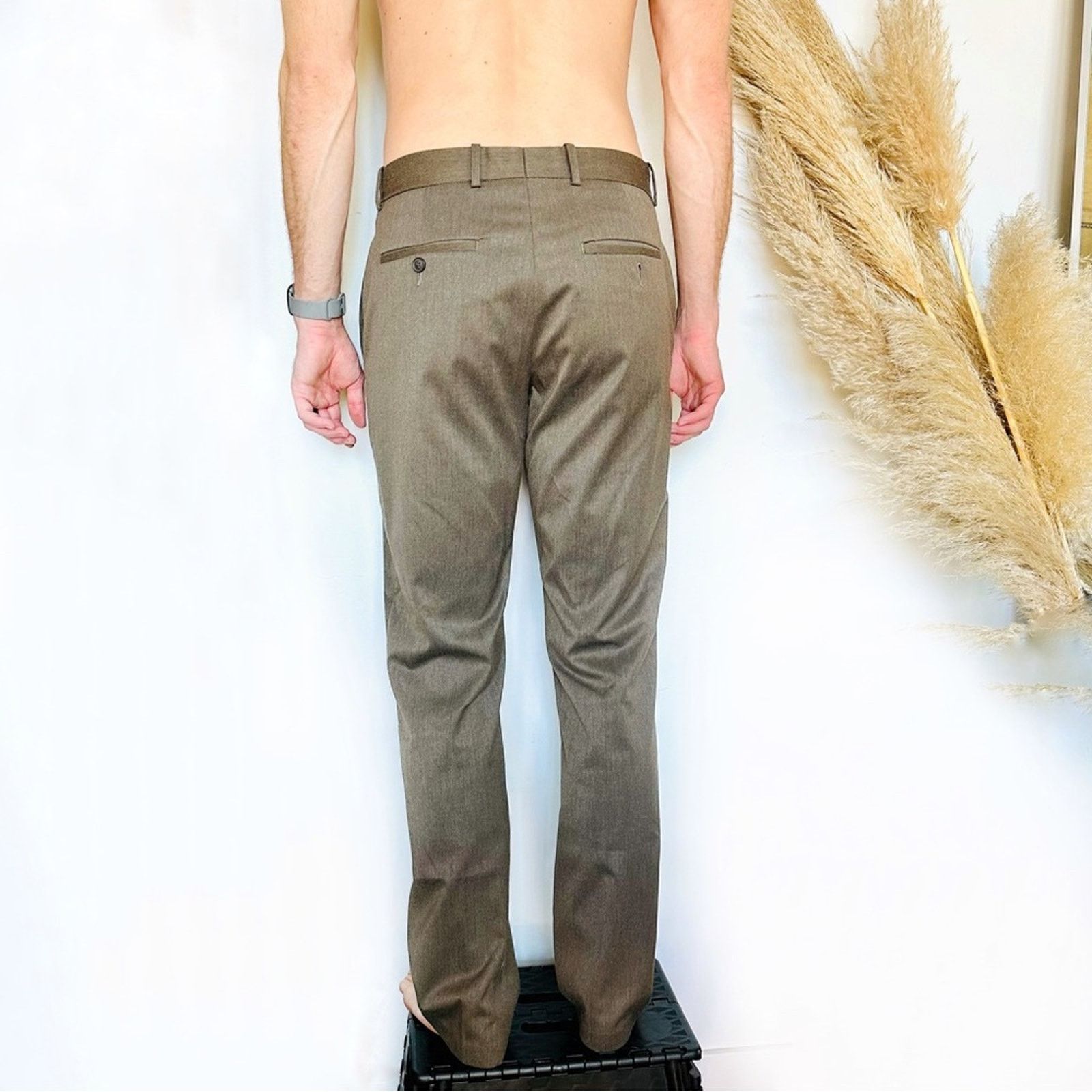 Perry Ellis PERRY ELLIS PORTFOLIO Light Brown Slim Trousers Slacks Pants Size US 30 / EU 46 - 3 Thumbnail