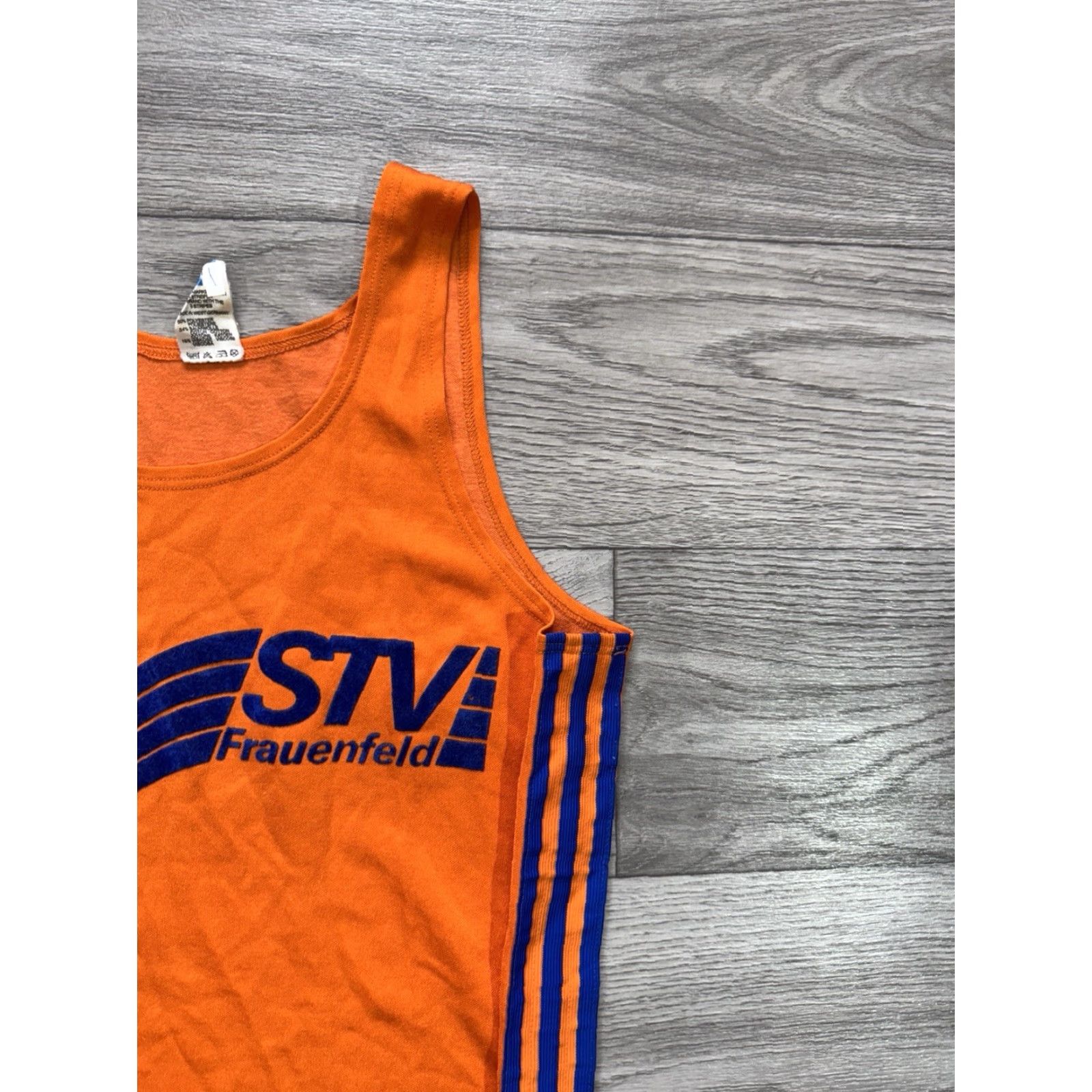 Adidas VINTAGE Adidas Originals STV Frauenfeld 1970s Tank Top Made in West Germany Orange M Tank Mens Size US M / EU 48-50 / 2 - 5 Thumbnail