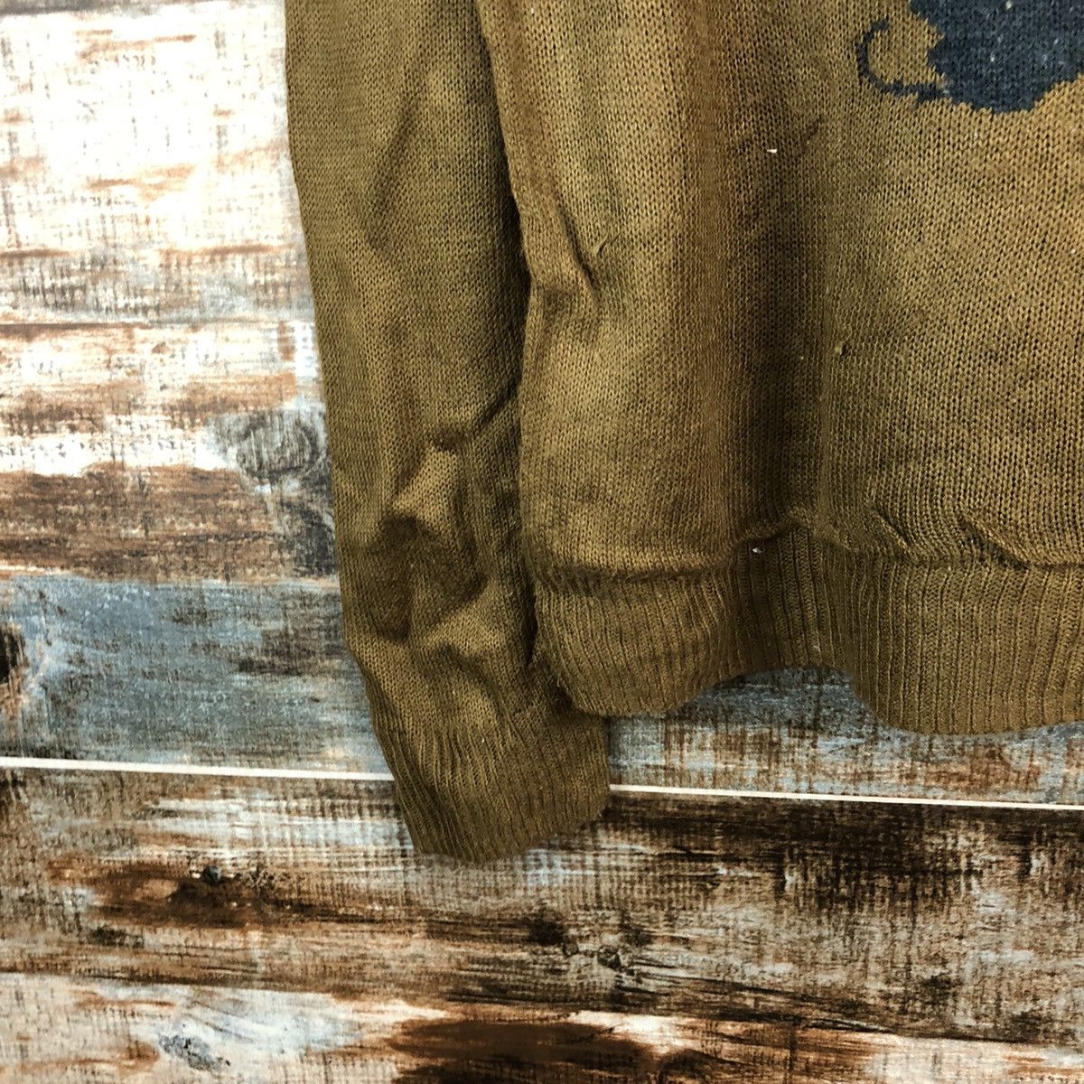 Homespun Knitwear × Japanese Brand A.V.V Homme Mickey Mouse Brown Knitwear #A2497 Size M / US 6-8 / IT 42-44 - 7 Thumbnail