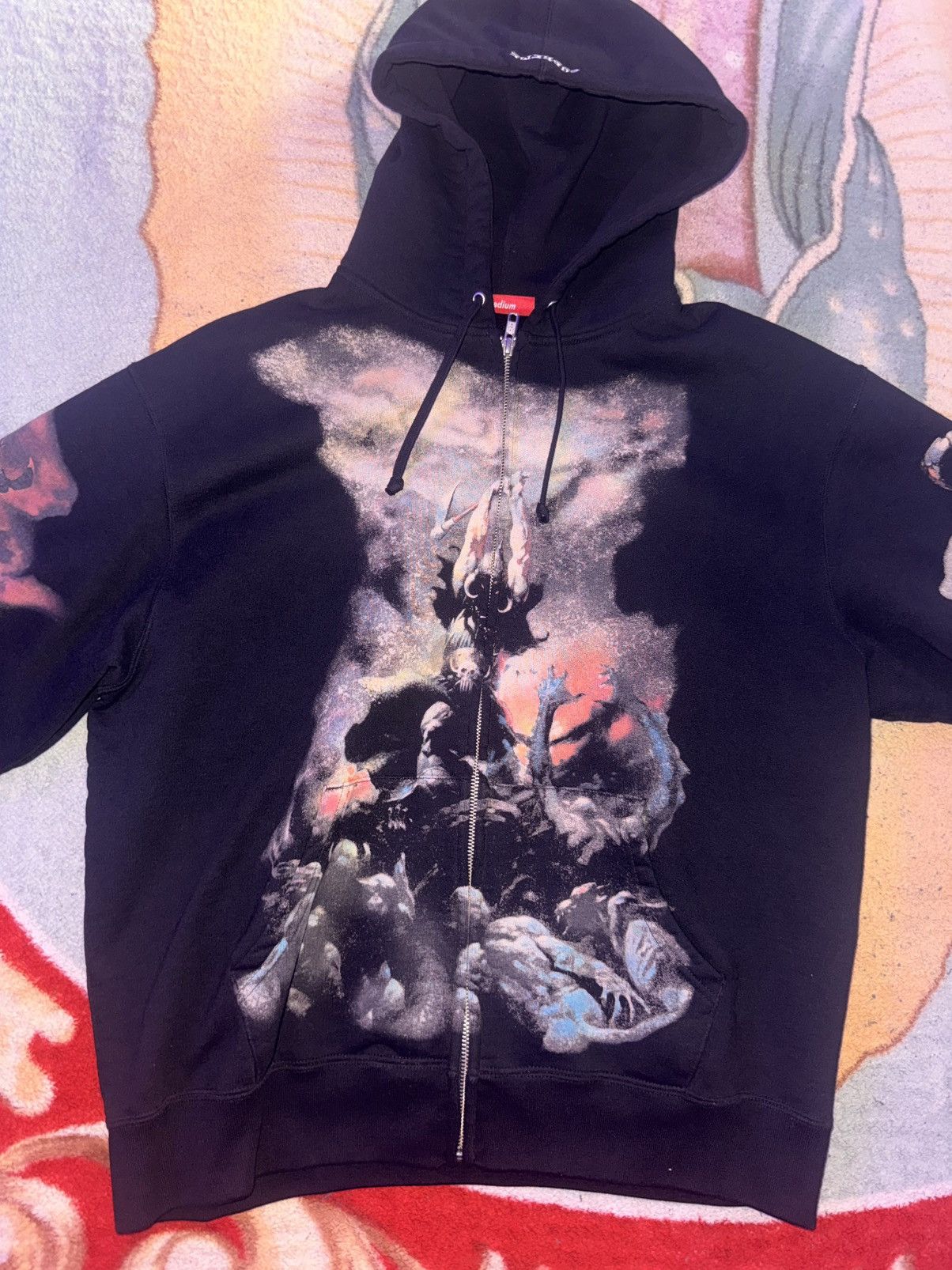 Supreme Supreme Frank Frazetta Zip Up Hooded Sweatshirt | Grailed