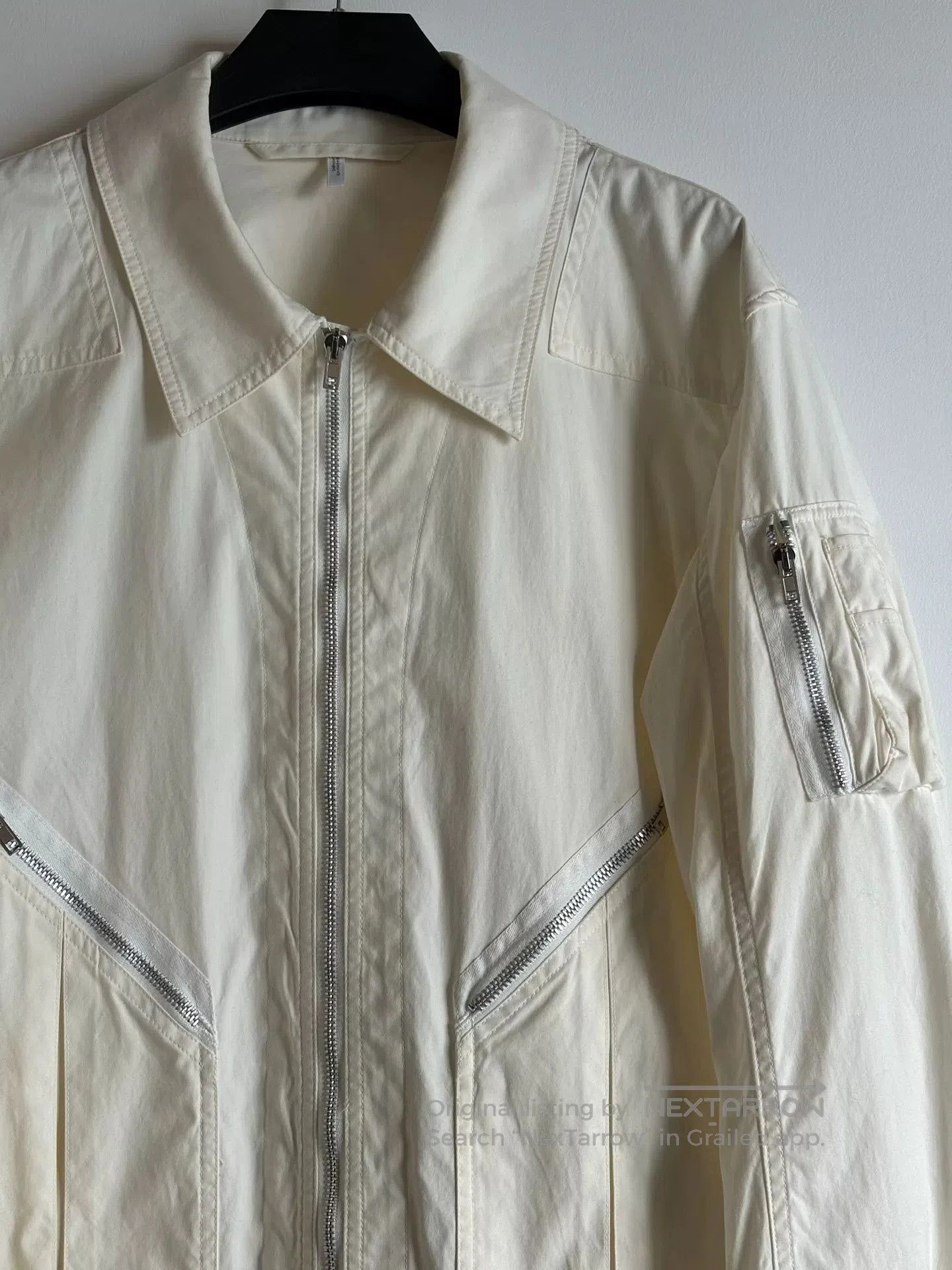 Helmut Lang helmut lang short zip jacket in cream. Size US M / EU 48-50 / 2 - 3 Thumbnail