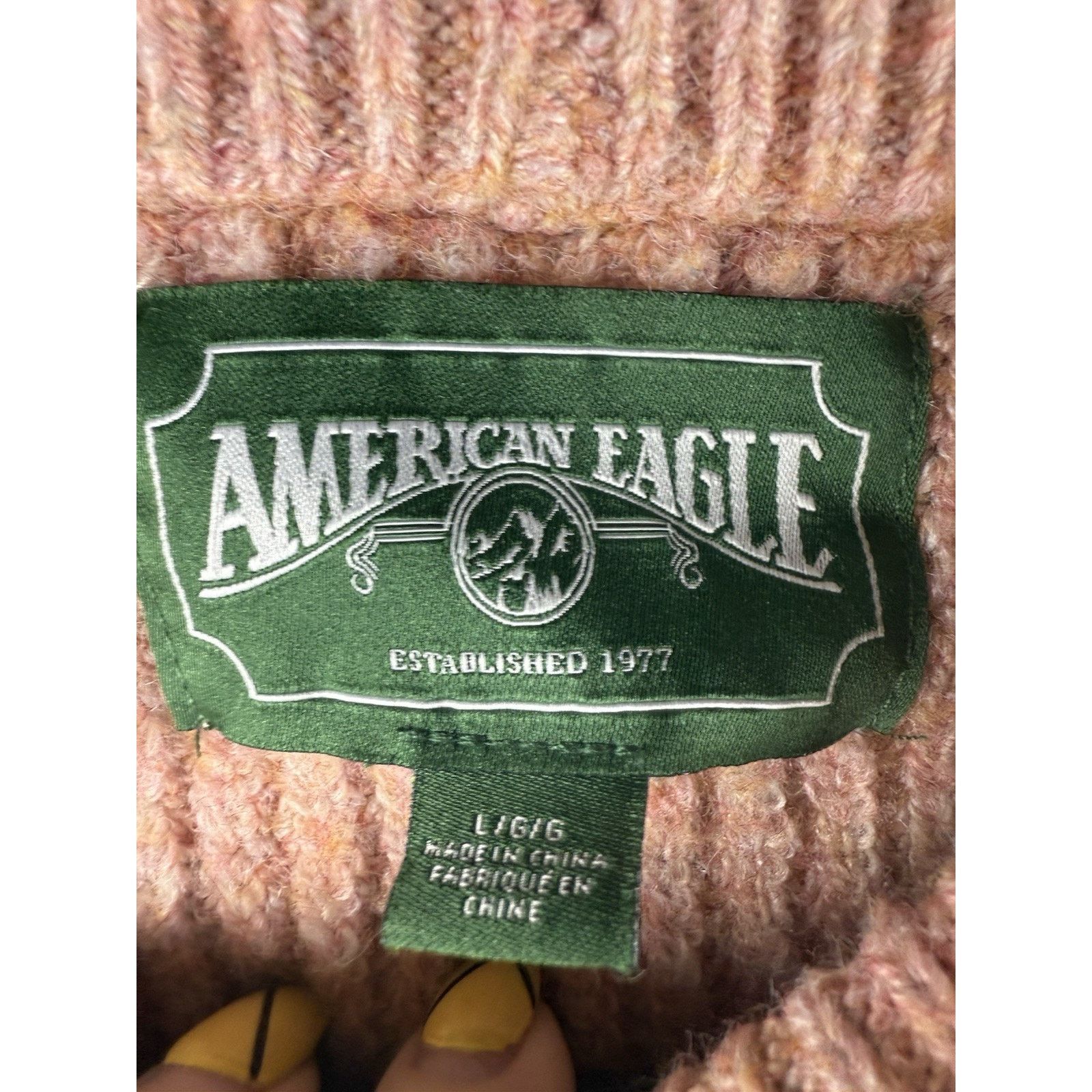 American Eagle Outfitters Vintage American Eagle Outfitters L Wool Blend Sweater Pink Size L / US 10 / IT 46 - 3 Thumbnail