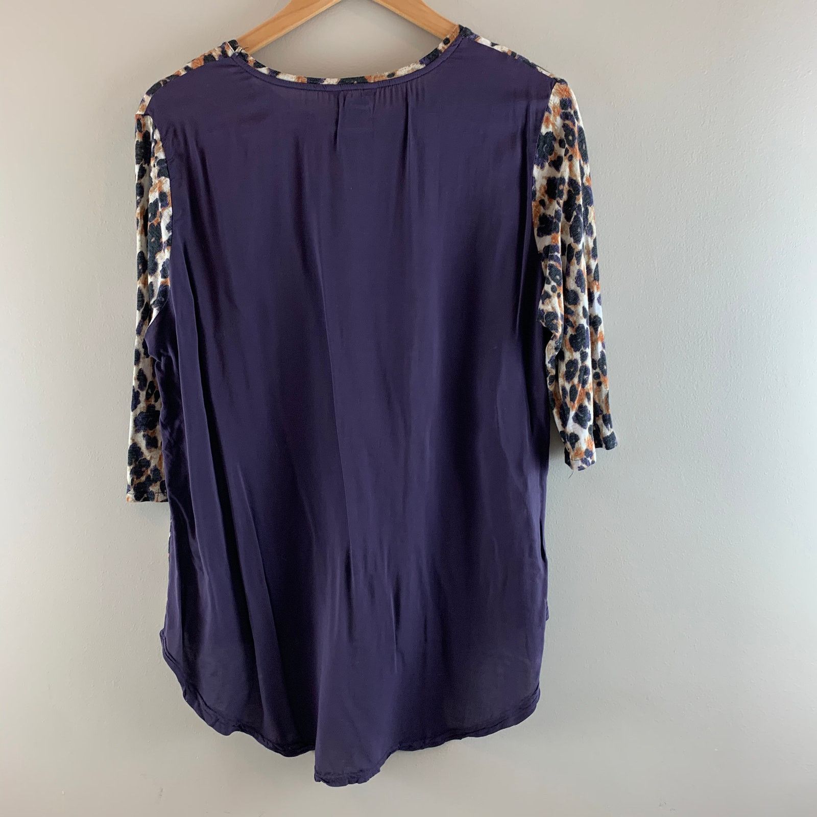 Other Bit Bridle Purple Cheetah Animal Tunic Top Blouse Shirt M Size US M / EU 48-50 / 2 - 4 Thumbnail