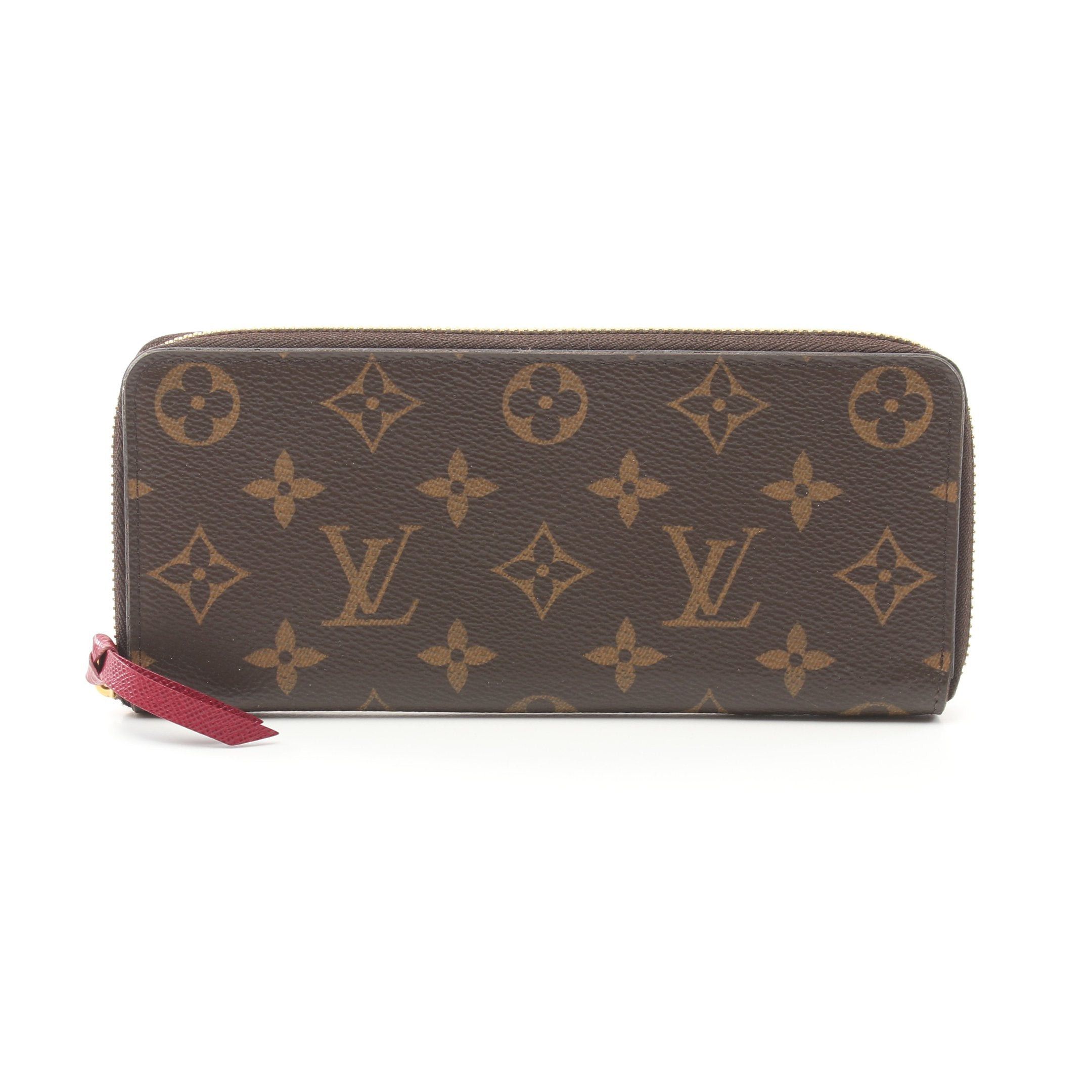 Louis Vuitton Louis Vuitton Portefeuil Clemence Monogram Fuchsia Round Zipper Long Wallet Leather Brown Pink Purple Size ONE SIZE - 1 Thumbnail