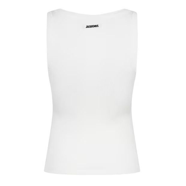 Jacquemus o1g2r1mq1024 Tank Top in White Size L / US 10 / IT 46 - 2 Thumbnail