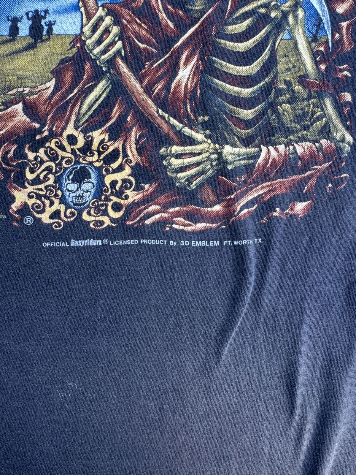 Vintage VTG Easyriders 3D Emblem “Fear No Evil” Grim Reaper Tee Size US XL / EU 56 / 4 - 4 Thumbnail